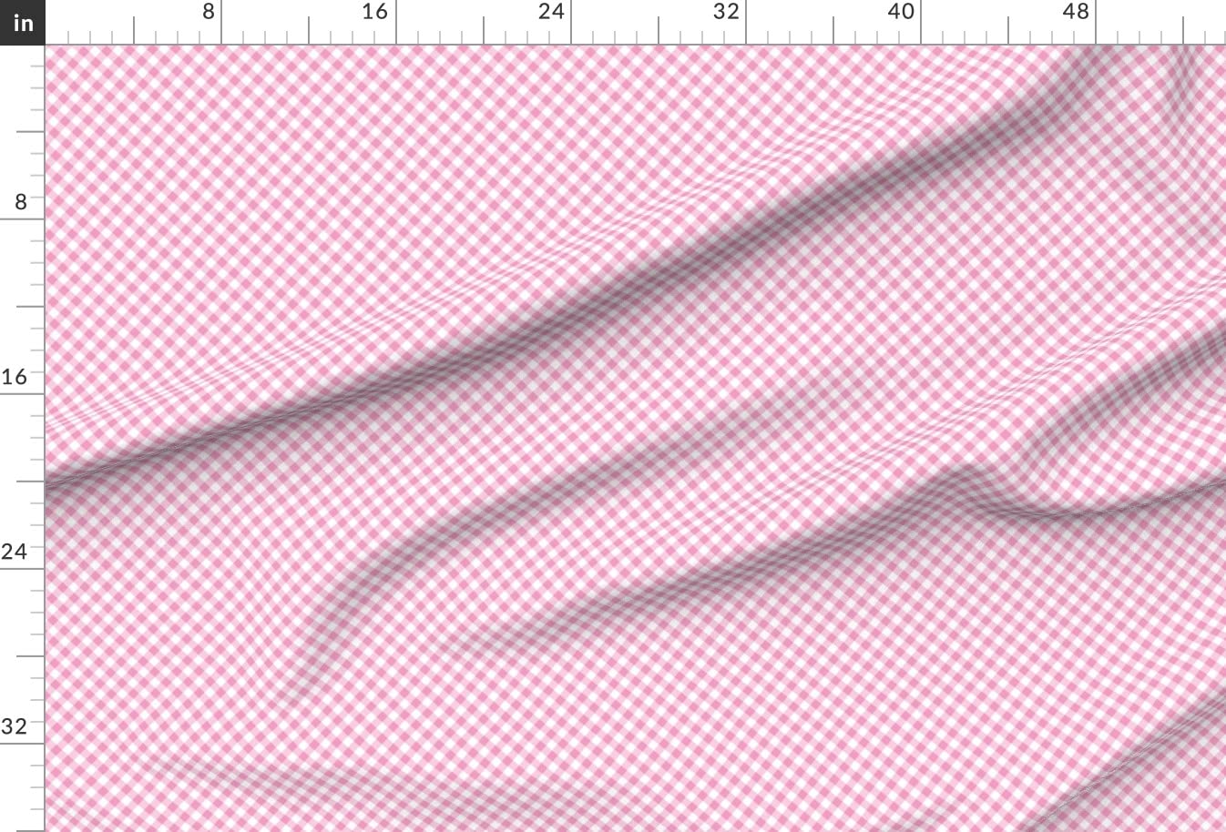 Diagonal Pink Gingham Check Fabric - Small Scale Easter Spring Printed Upholstery Velvet - Fat Quarter for Home Decor, Apparel & DIY Projects | Perfect for Curtains, Pillows, Dresses & Crafting