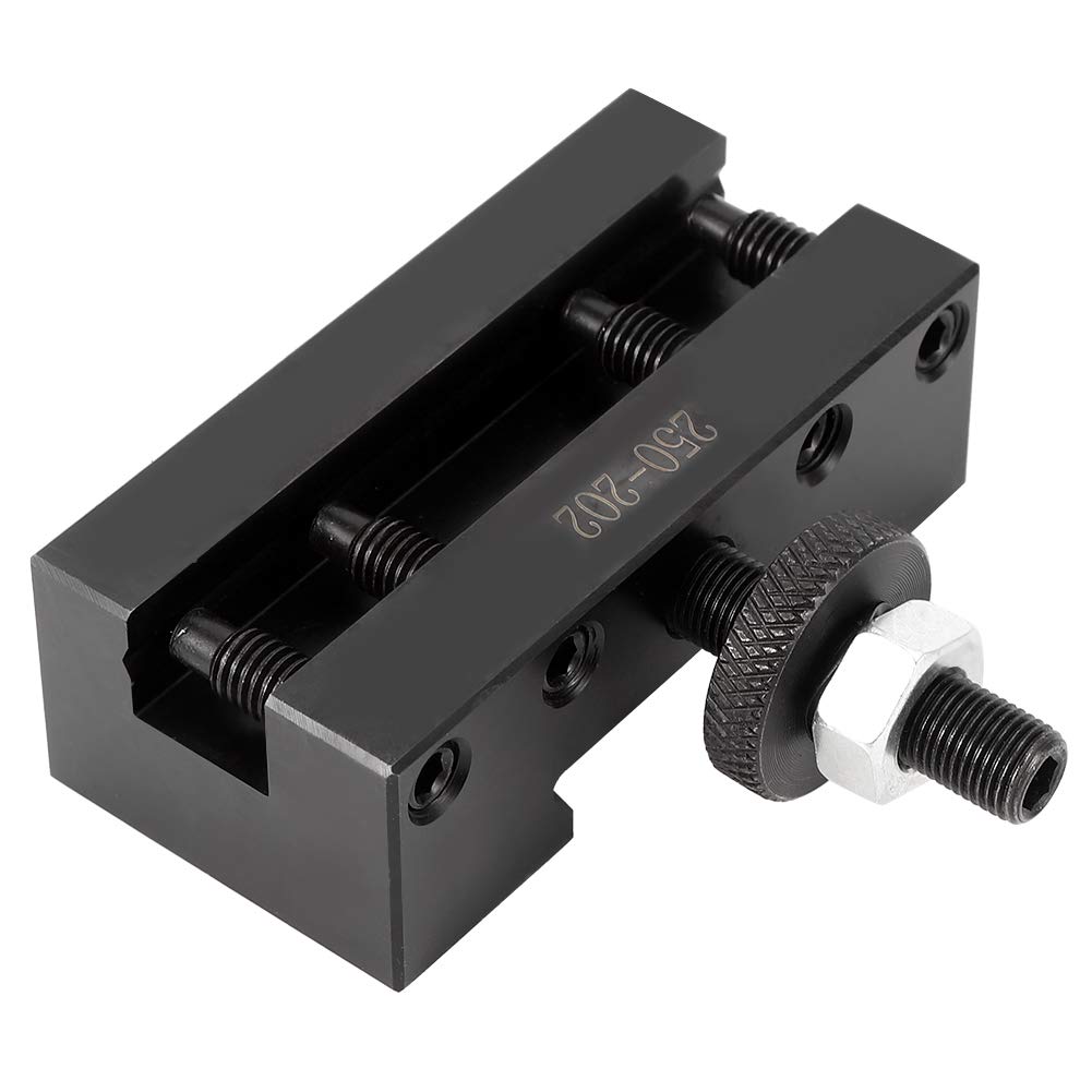 High Carbon Steel Lathe Tool Holder - Fast Change Turning Tool Post for 250-202 Column | Precision Machining for Metalworking & DIY Projects