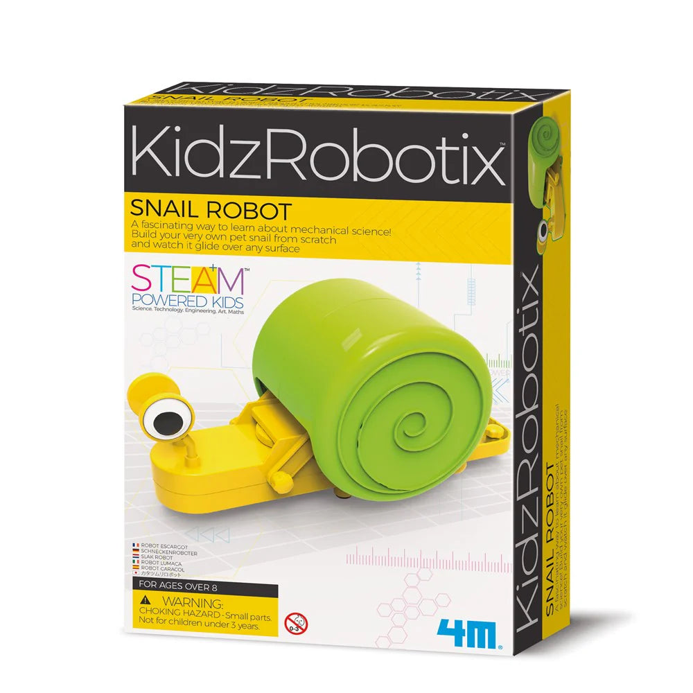 4M KidzRobotix Snail Robot - DIY STEM Science Kit for Kids Ages 8-12 | Build Your Own Crawling Robot Toy | Educational Engineering Project for Boys & Girls | Perfect for Science Fairs & STEM Learning Activities