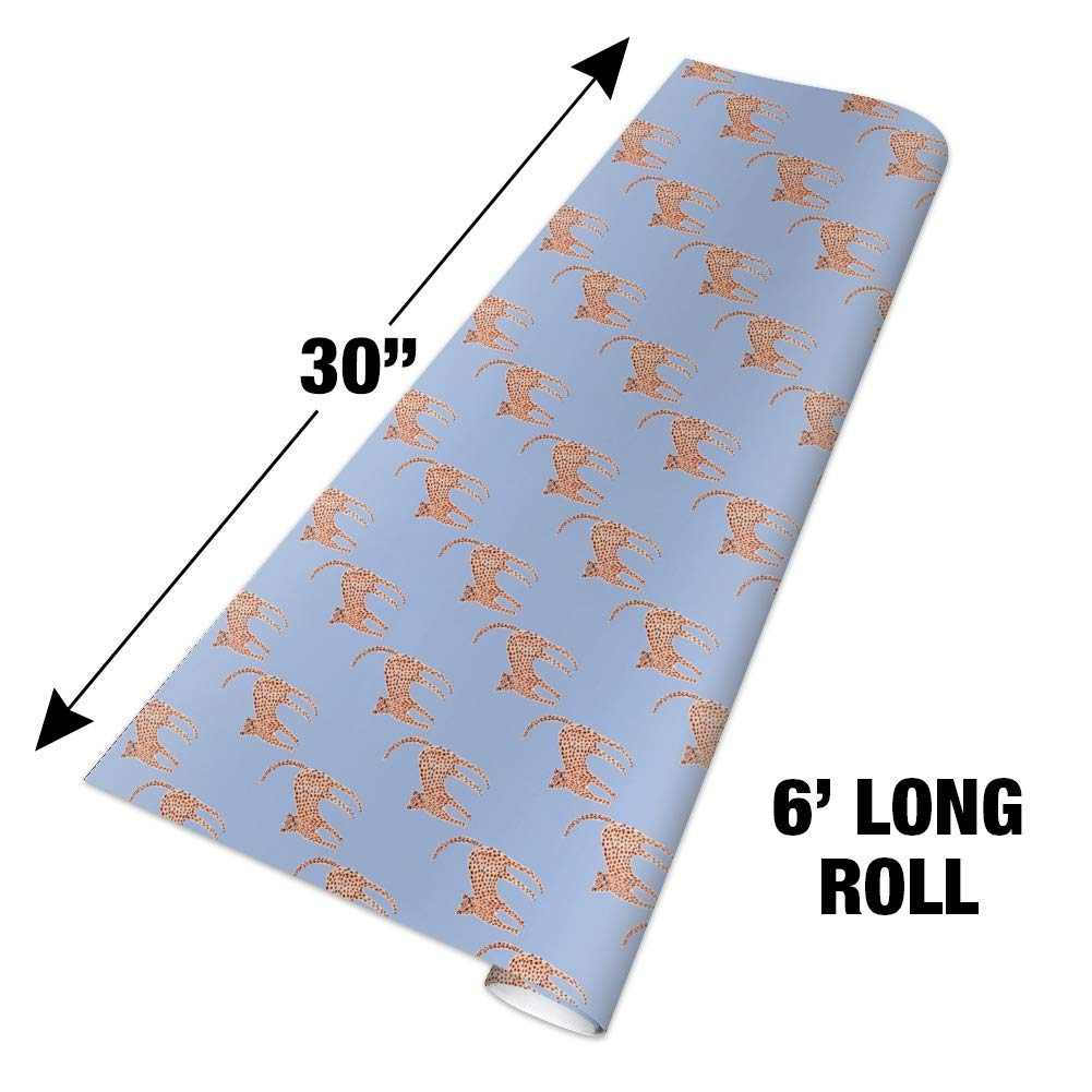 GRAPHICS & MORE Spiffy Cheetahs Gift Wrap Paper Rolls - Cheetah Print Wrapping Paper for Birthday, Christmas, Baby Shower & Party Gifts