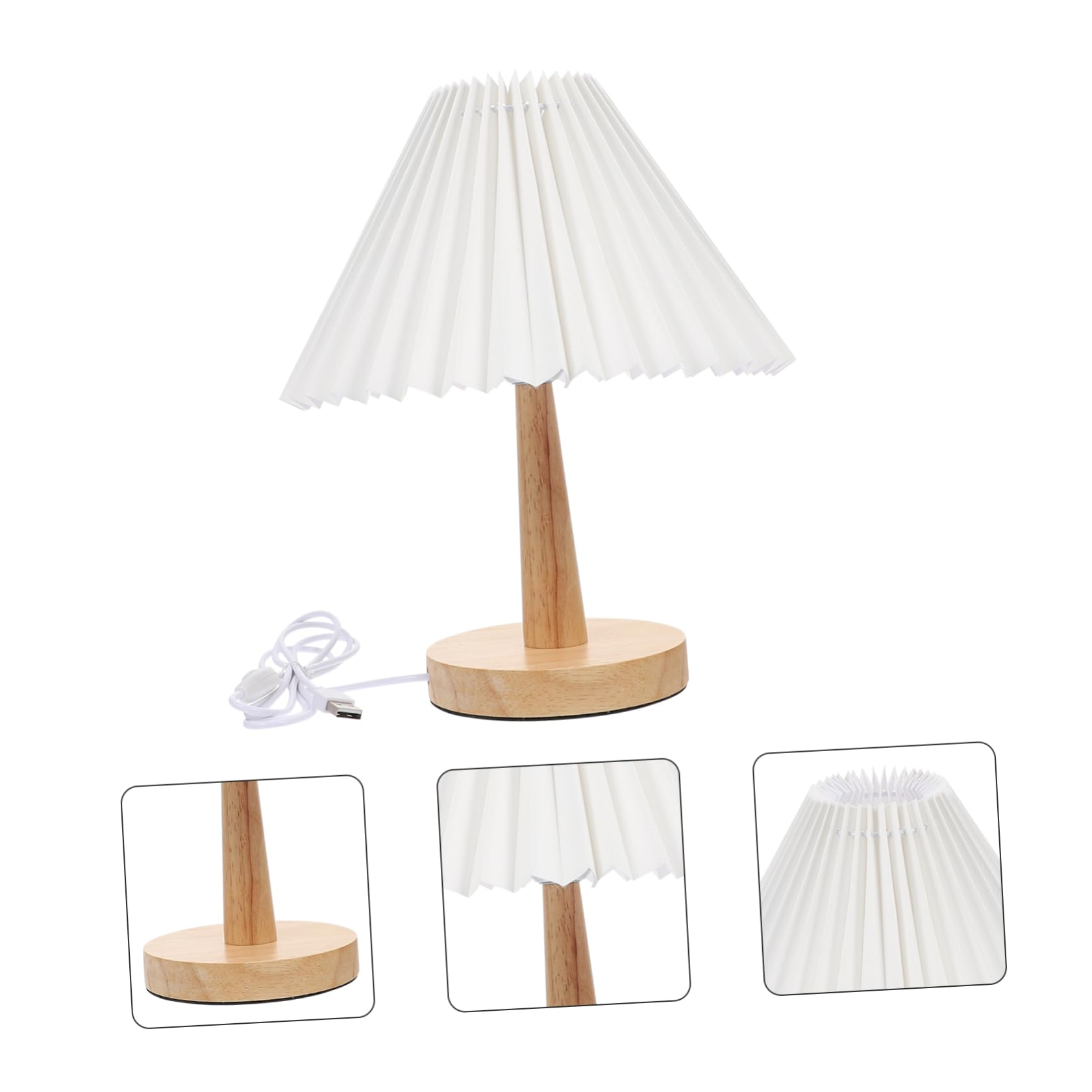 ARTIBETTER 2-Pack Wooden LED Night Light for Bedroom - Adjustable Sleep Lamp for Kids, Students & Adults - Warm White Dimmable Nightstand Light for Nursery, Home Decor & Reading