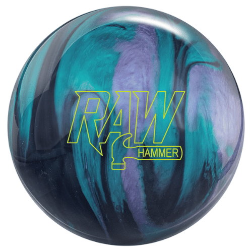 Hammer Raw Hammer Black Purple Teal Pearl Bowling Ball | High Performance Reactive Coverstock | Perfect for League Play & Tournaments