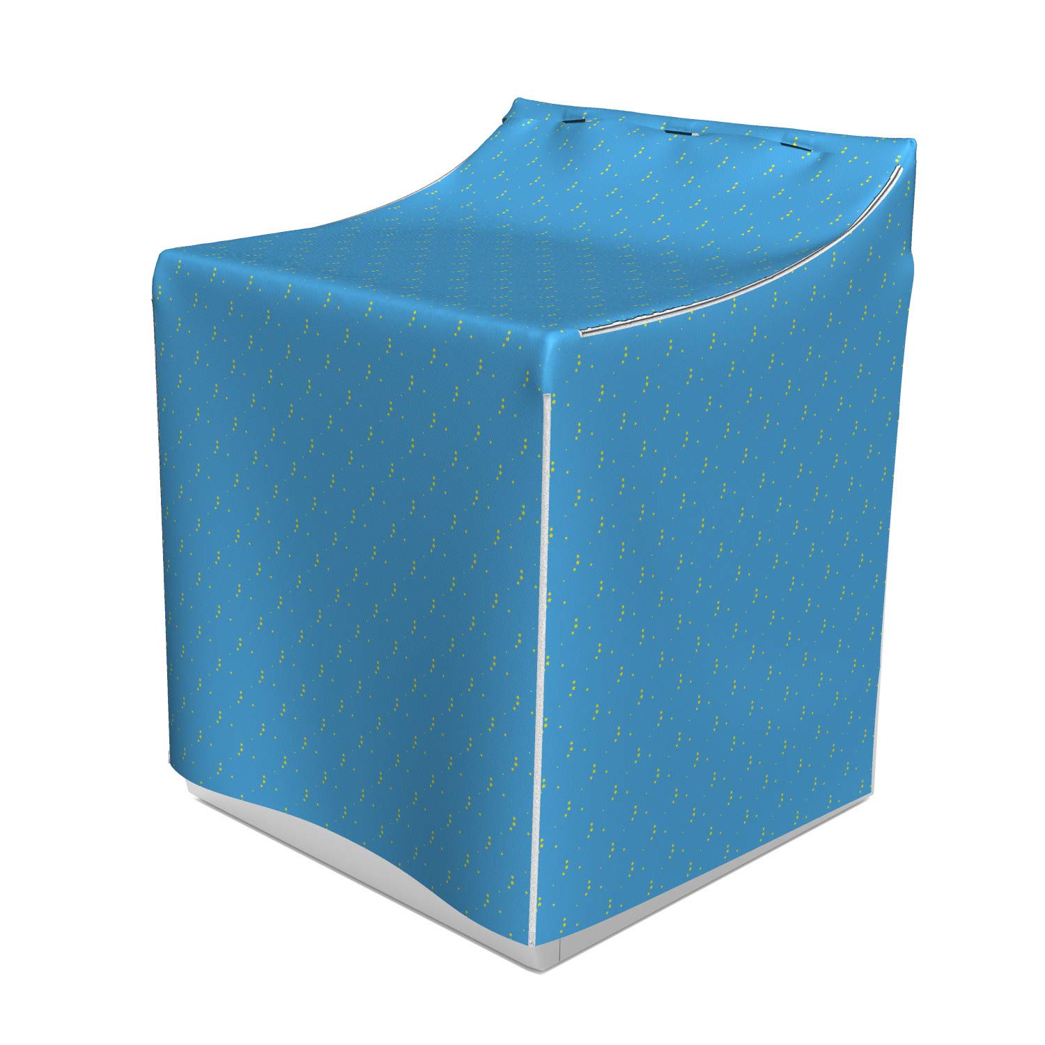 Celestial Star Washer Cover - Blue & Yellow Laundry Decor for Home & Laundromats