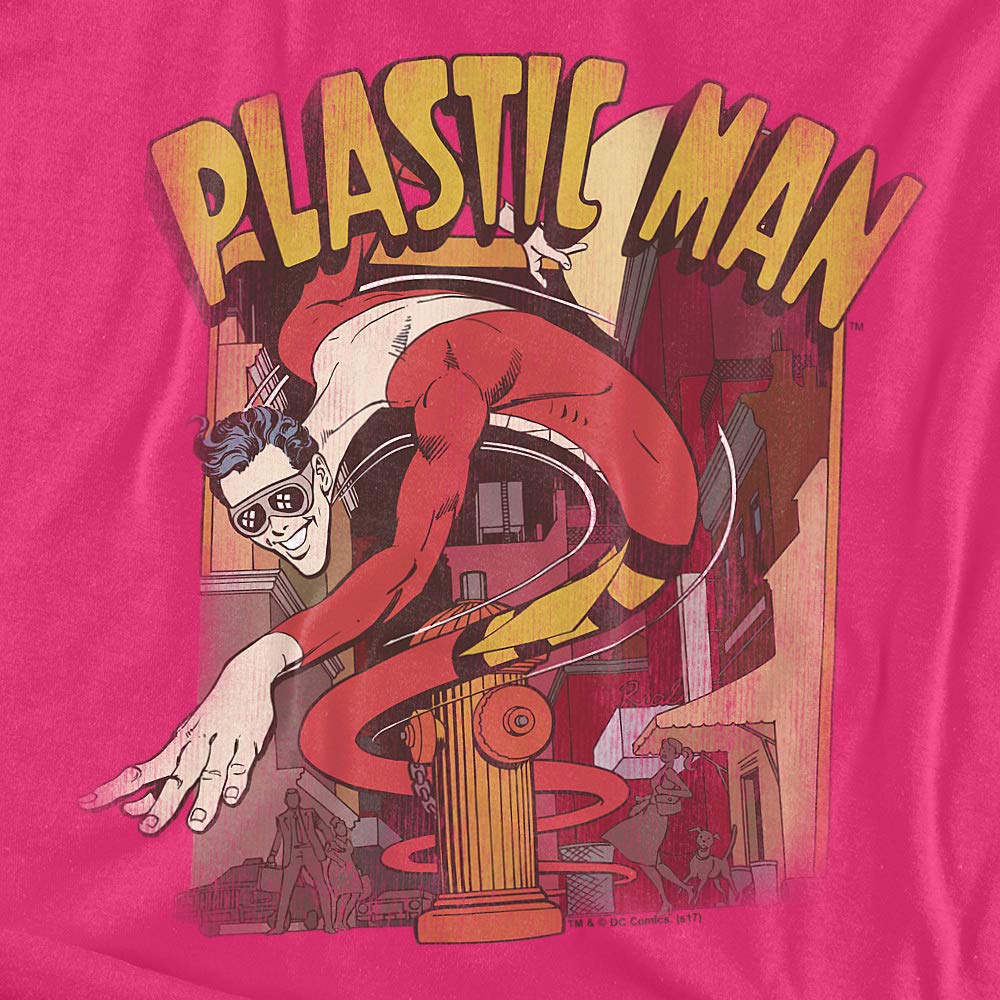 DC Comics Plastic Man Graphic Tee - Superhero Streetwear T-Shirt for Women - Casual Wear & Cosplay Costume