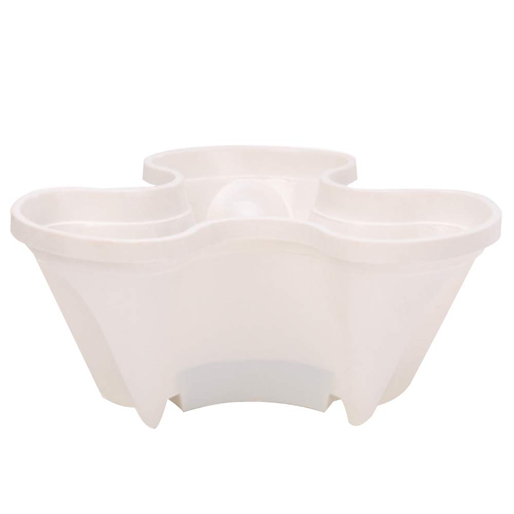 Takefuns Stackable 3D Flower Pot for Strawberries, Flowers & Vegetables - Decorative Garden Planter with Drainage Tray | Indoor/Outdoor Gardening, Balcony Decor, Home Planting Solution