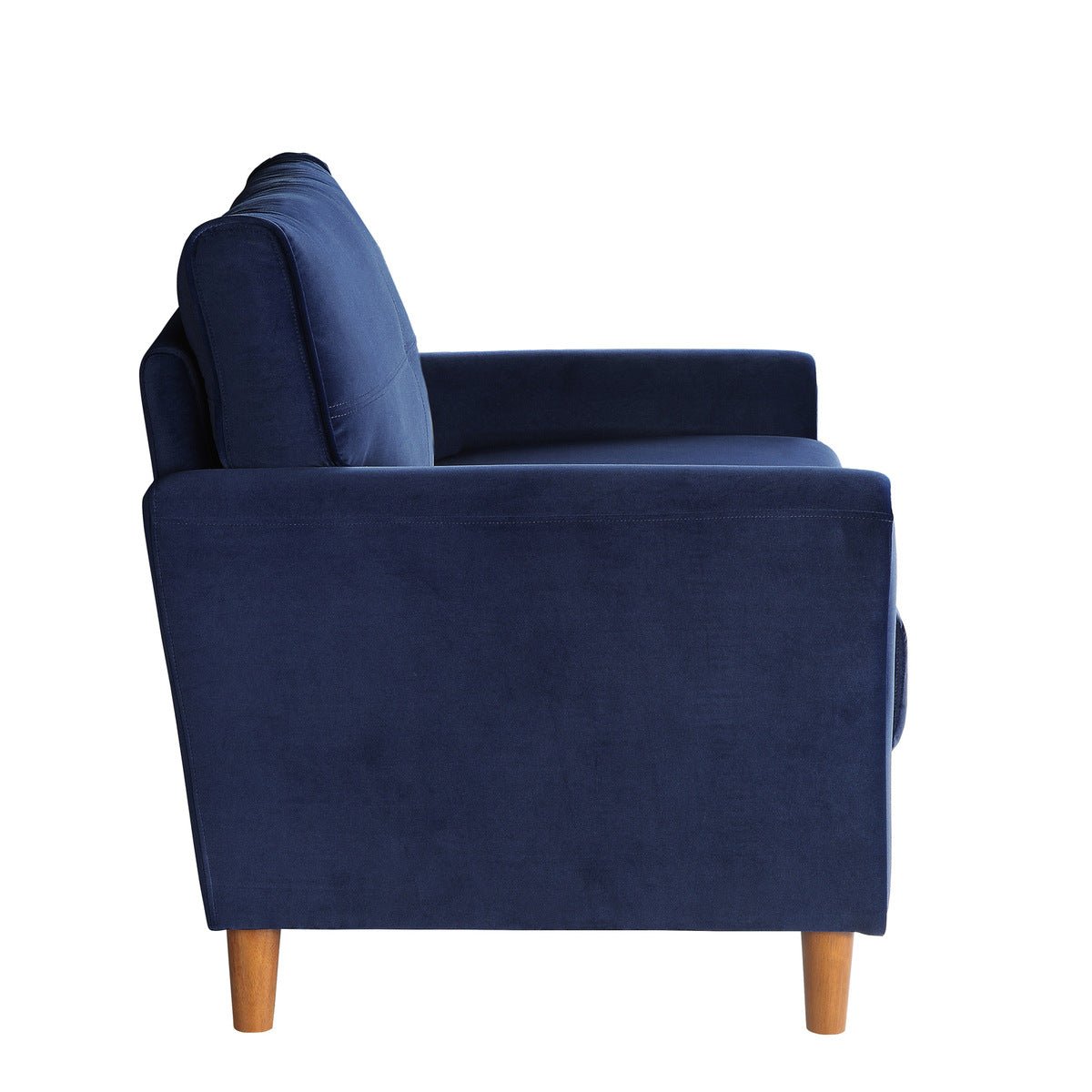 Luxury Blue Velvet Fabric Chair - Dunleith Collection Upholstered Armchair for Living Room, Bedroom & Office - Elegant Home Decor Furniture for Comfortable Seating
