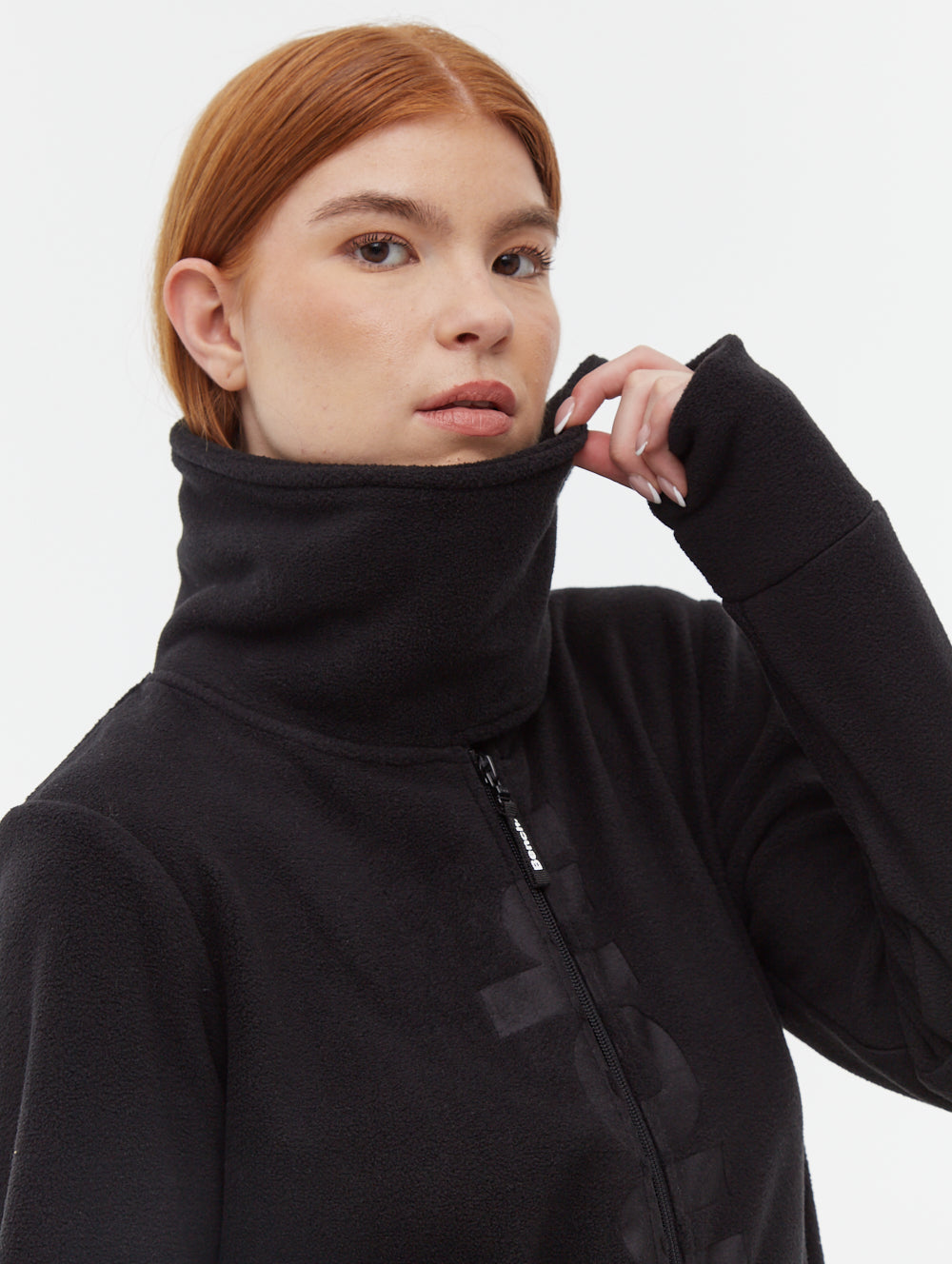 Finish Microfleece Funnel Neck Zip Up Jacket for Women - Warm Winter Pullover with Zipper - Perfect for Hiking, Camping & Outdoor Activities