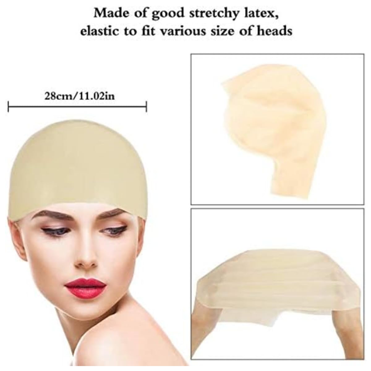 Latex Bald Cap for Adults - Realistic Bald Head Wig Cap for Costume, Makeup & Halloween Accessories - Perfect for Cosplay, Theatrical Performances, and Disguises