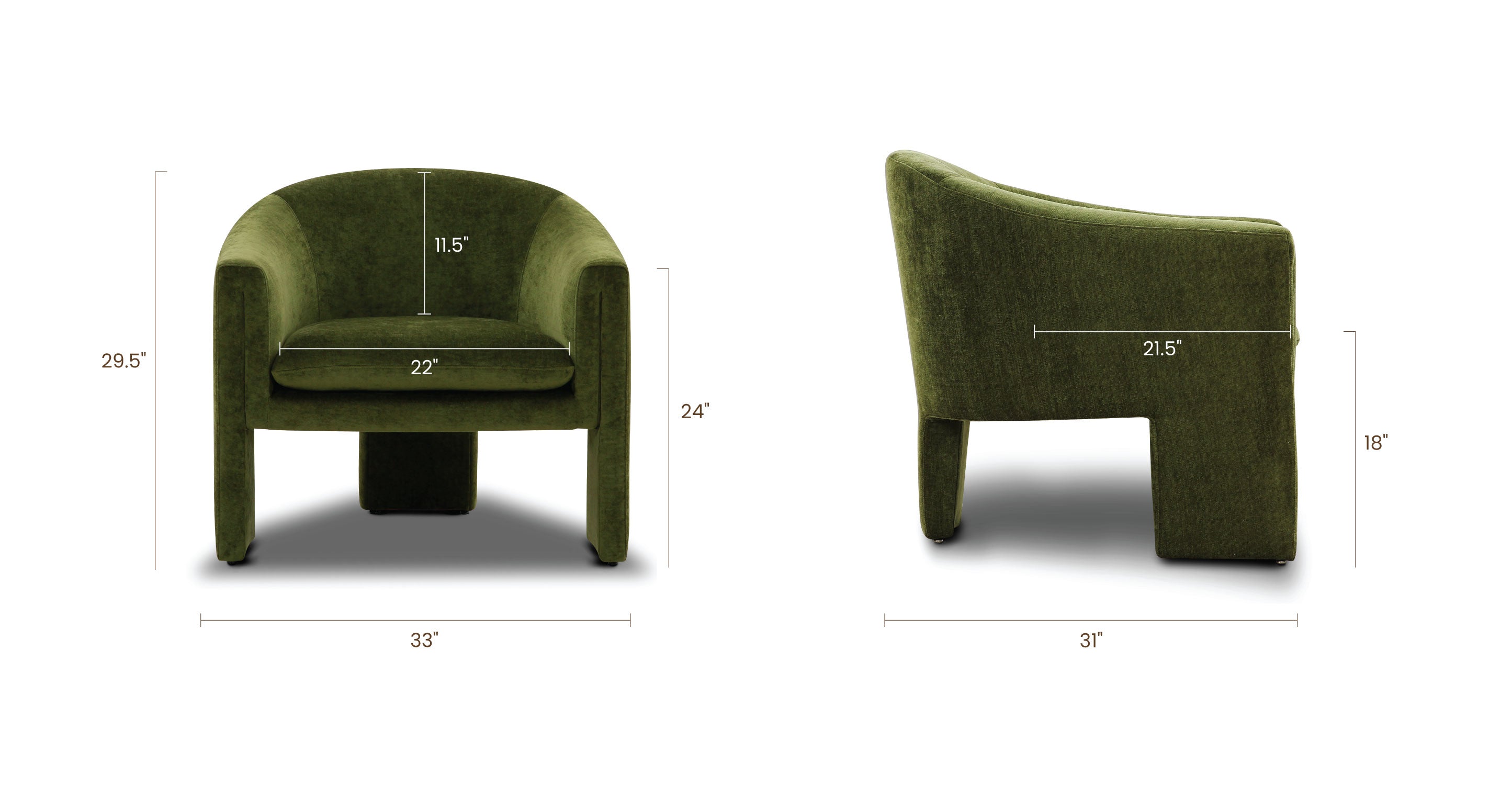 Ennis Lounge Chair - Modern Comfortable Accent Chair for Living Room, Bedroom & Office - Perfect for Relaxing, Reading & Lounging
