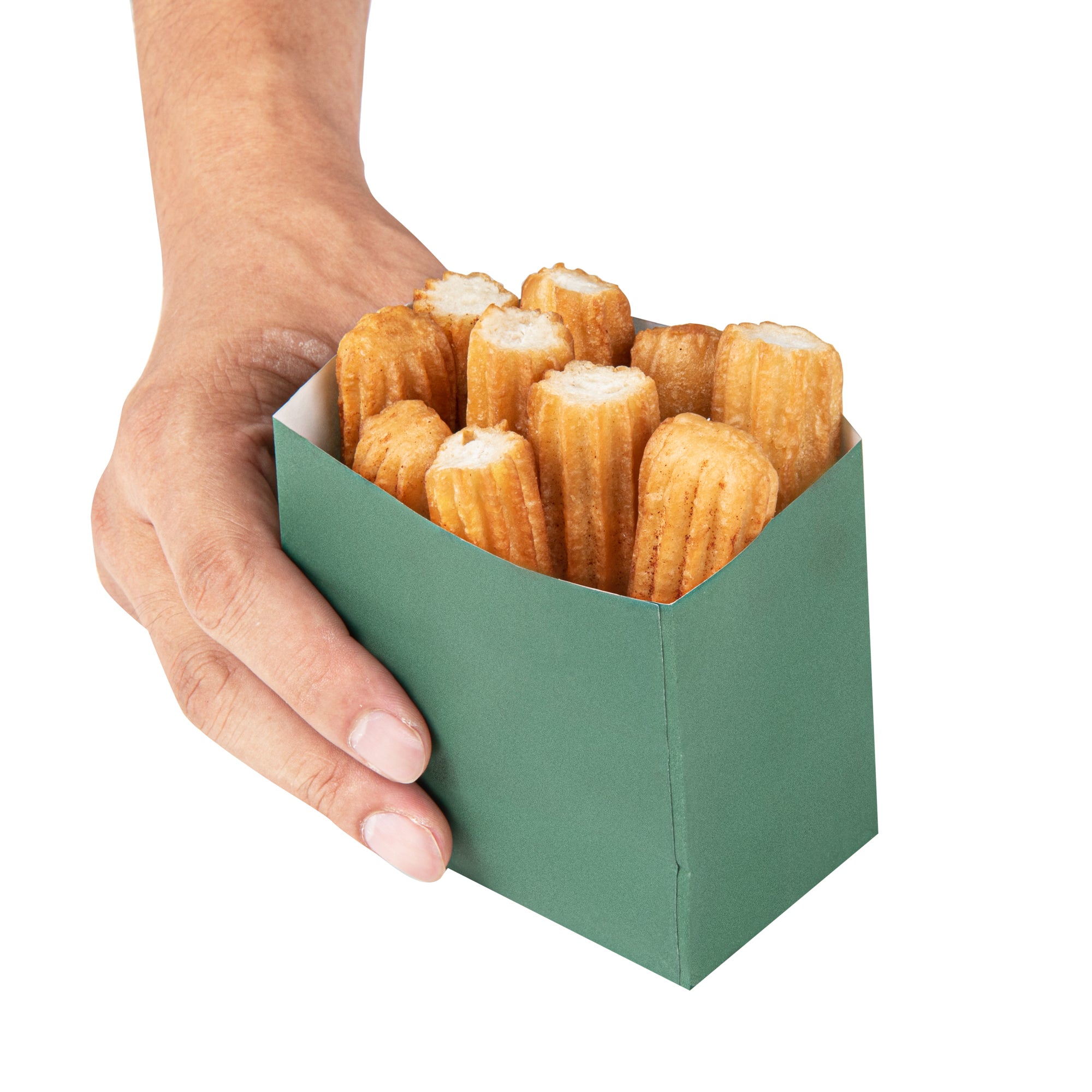 Eco-Friendly Forest Green Paper Snack Bags 3.75
