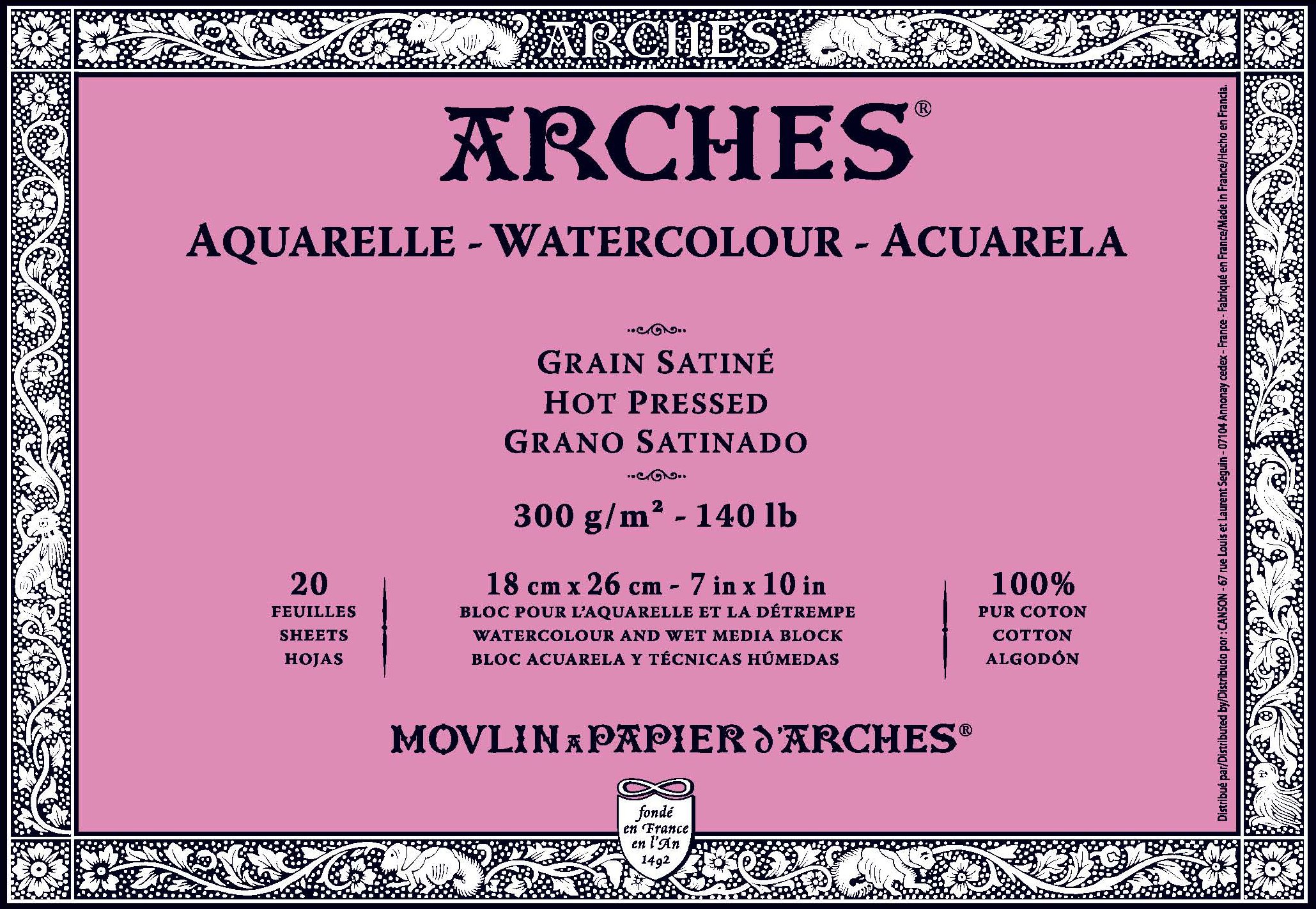 Arches Watercolor Block, Hot Press 7