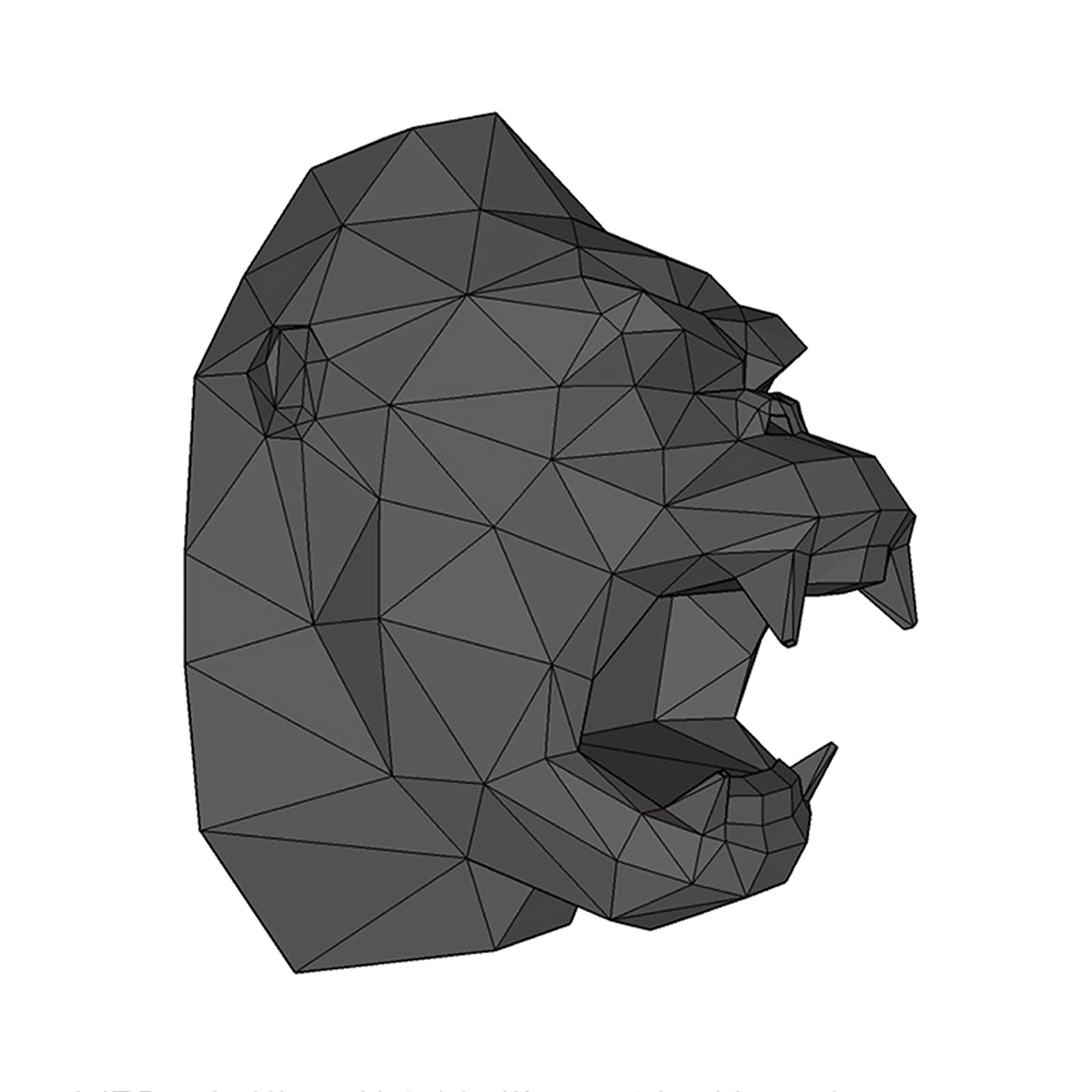 DIY Gorilla Head 3D Paper Sculpture - Origami Puzzle Paper Model for Wall Decoration, Handmade Geometric Trophy & Photo Props | Perfect for Home Decor, Party Favors, and Creative Gifts