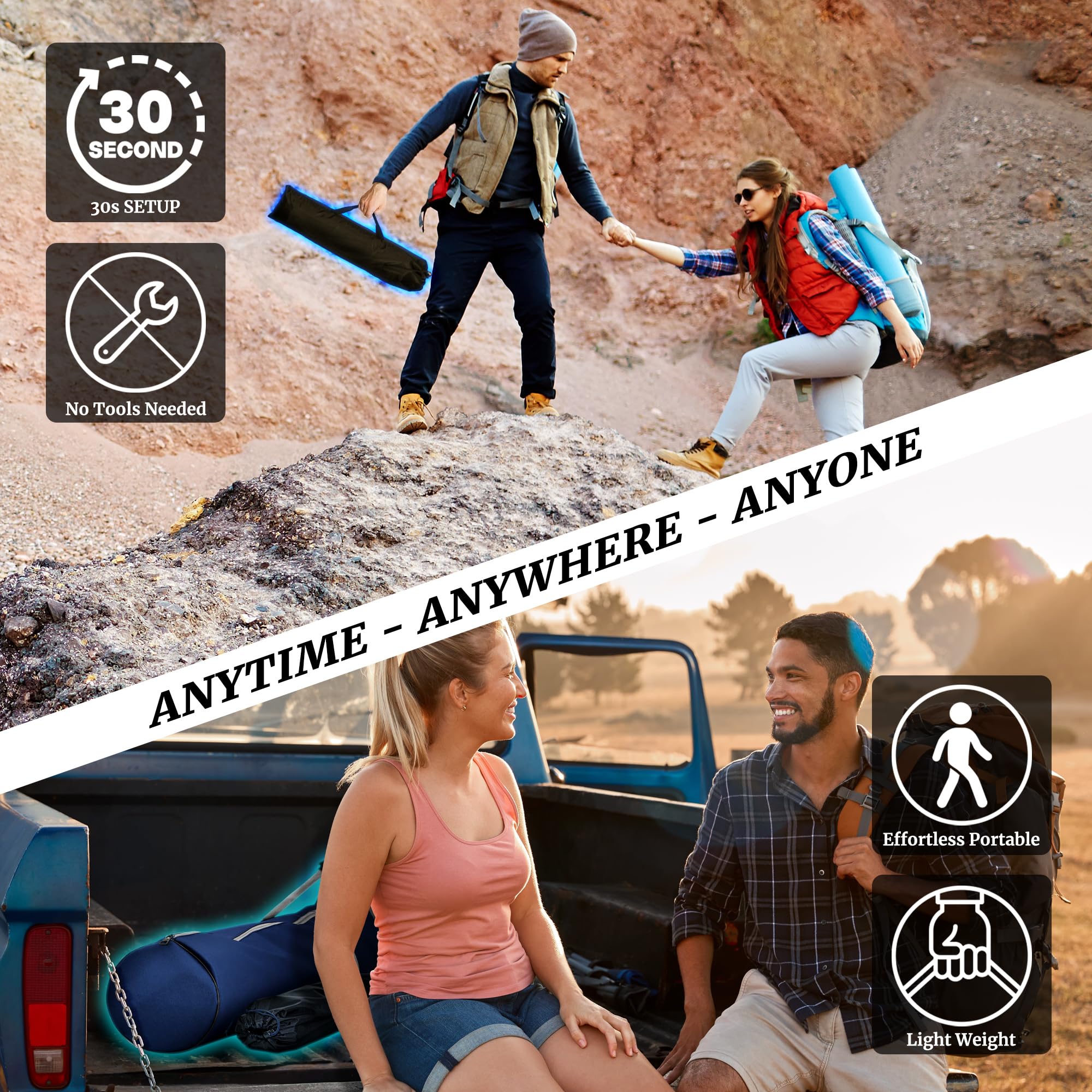 Tranquillo 2-Person Hammock Set with Stand - Heavy Duty 600lbs Capacity for Indoor & Outdoor Use - Includes 2 Hammocks, Tree Straps, and Portable Carrying Bags - Perfect for Backyard, Patio, Camping, and Beach Relaxation