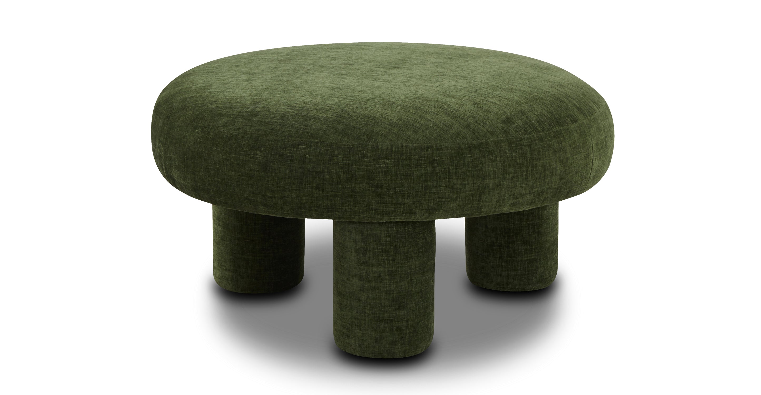 Circa Ottoman - Modern Round Storage Ottoman with Tufted Upholstery, Perfect for Living Room, Bedroom, or Nursery as Footrest, Seating & Storage Bench