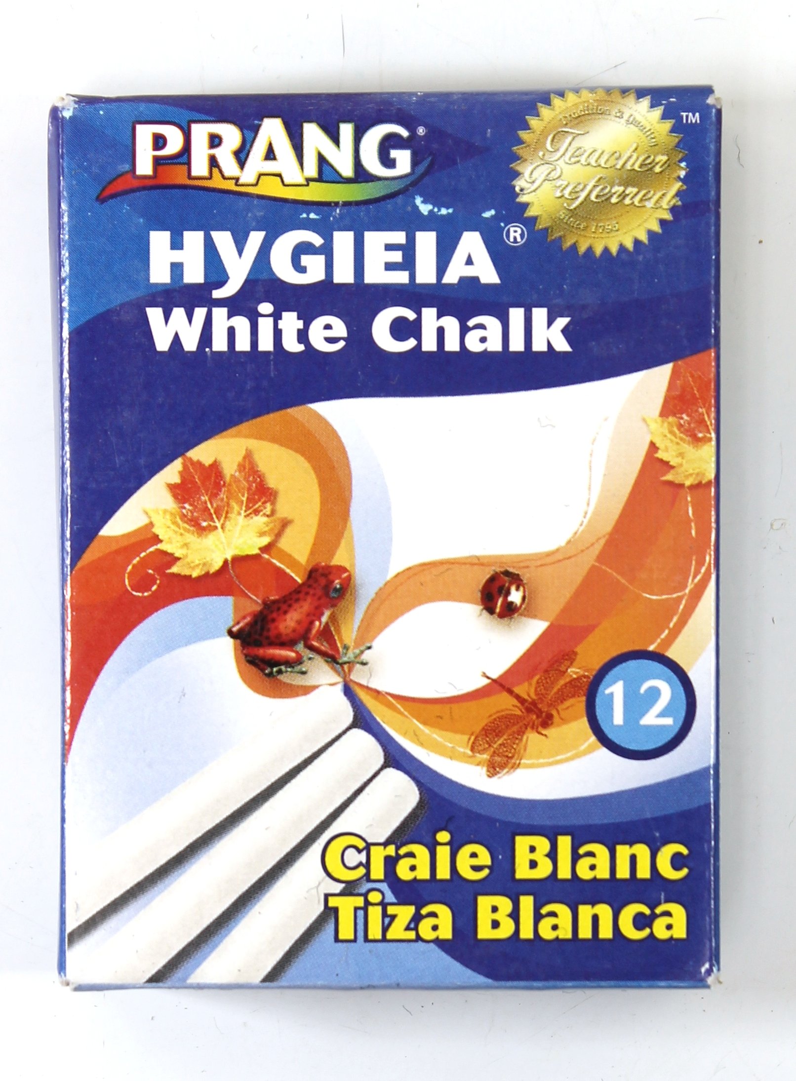 Hygieia Premium White Chalk for Writing & Drawing - Non-Toxic Dustless Chalk for Classroom, Home, and Office Use - Ideal for Teachers, Students, and Artists