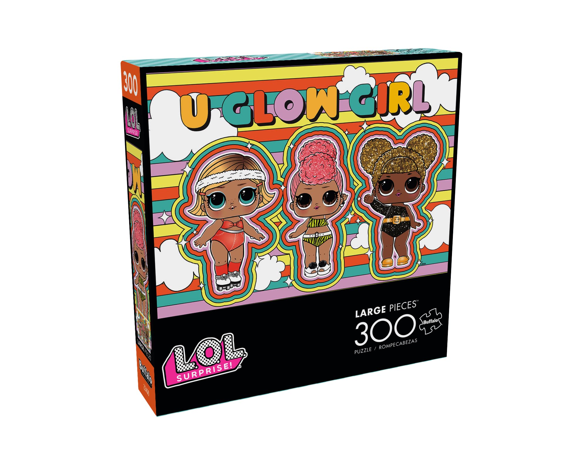 Buffalo Games LOL U Glow Girl! 300-Piece Jigsaw Puzzle for Adults - Challenging Glow-in-The-Dark Puzzle for Family Game Nights & Parties - Finished Size 21.25