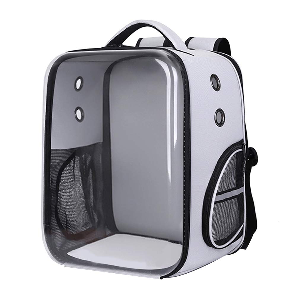 Foldable Transparent Pet Travel Bag - Grey for Dogs & Cats on the Go