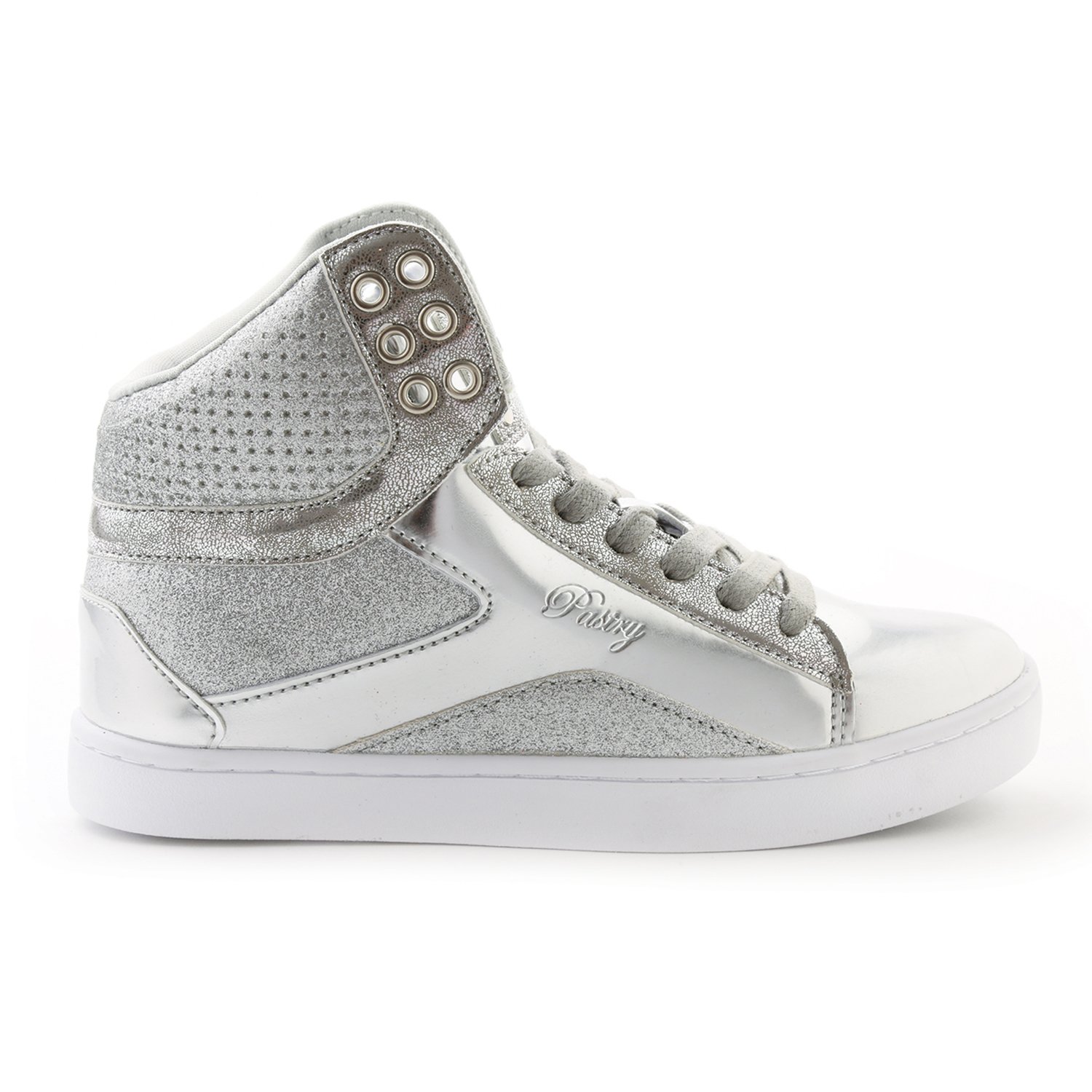 Women's Glitter High-Top Sneakers - Pastry Pop Tart Themed Dance Shoes for Jazz, Hip Hop & Performance | Comfortable & Stylish Party Wear