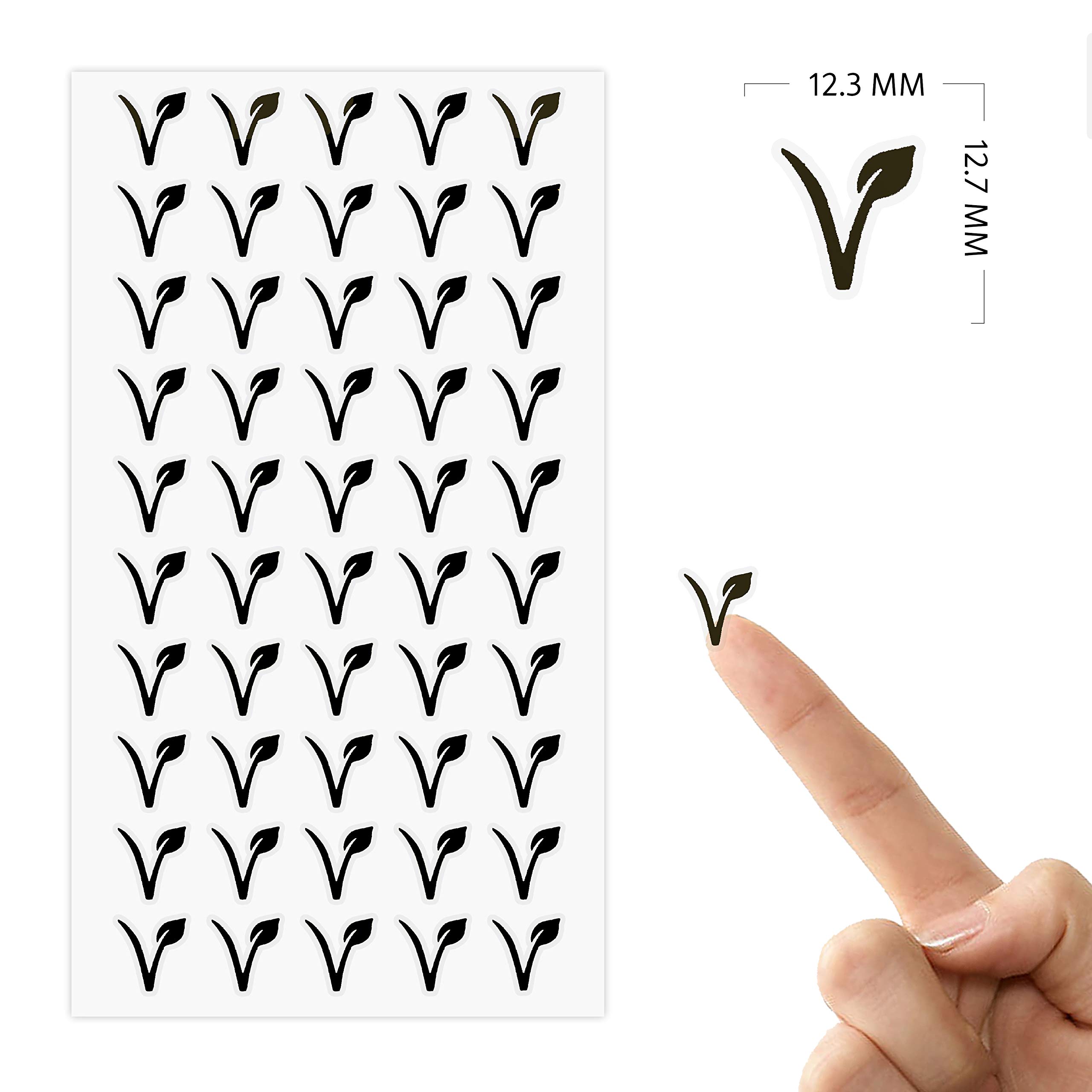 ARK Creation 50 Wedding Meal Stickers for Place Cards - Vegan & Gluten-Free Menu Choice Labels - Elegant Black Wedding Seating Card Stickers for Buffet, Plated Dinner & RSVP Meal Selection