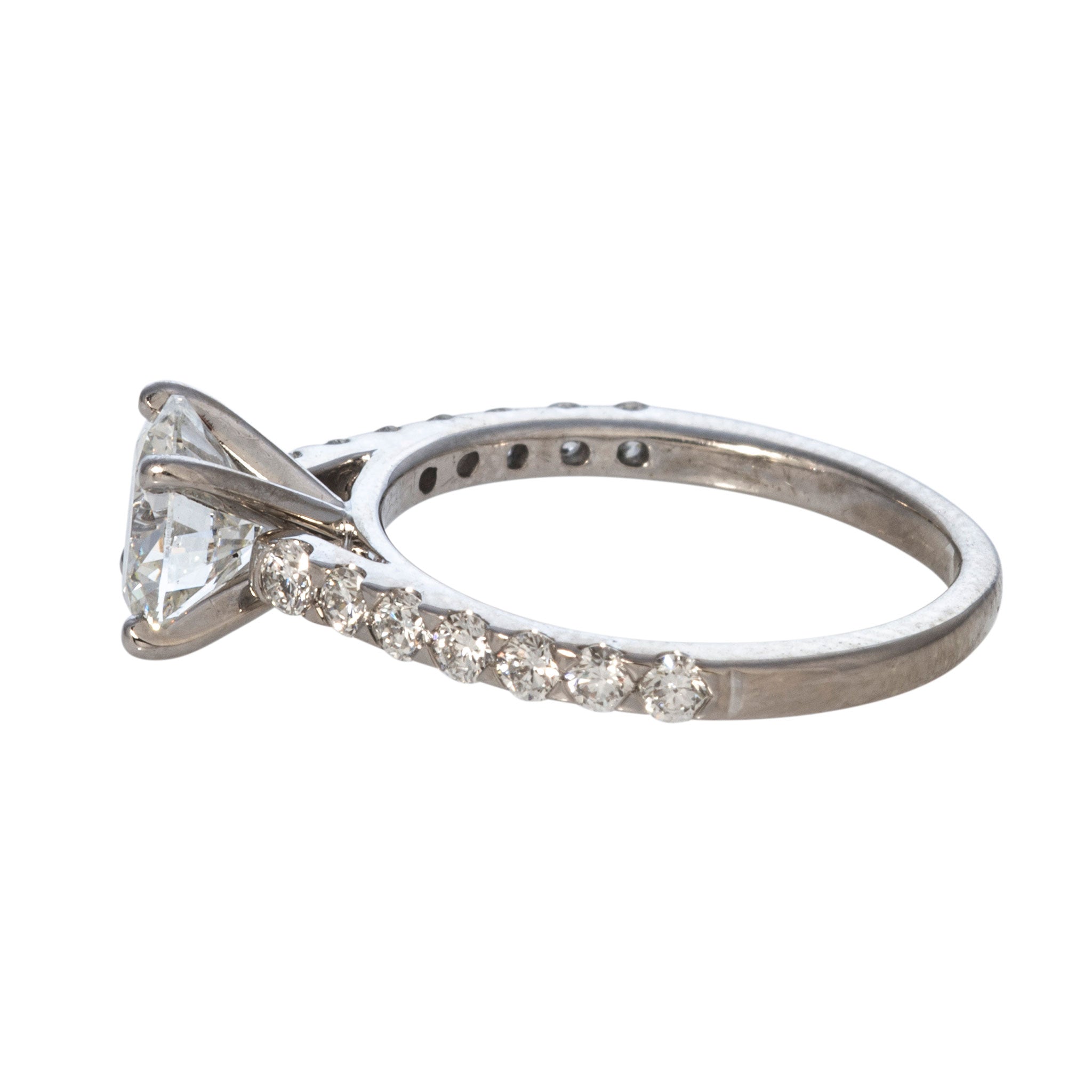 1.21ct G SI2 Round Diamond Solitaire Pavé 14K Gold Engagement Ring for Women - Perfect Proposal, Wedding & Anniversary Jewelry Gift
