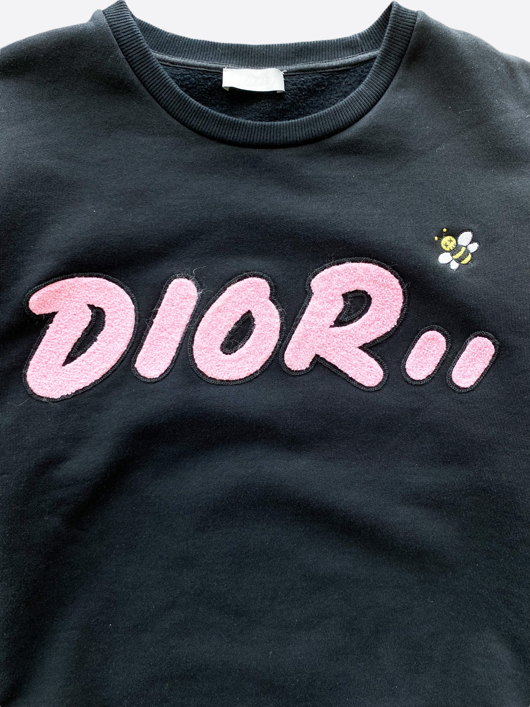 Dior x Kaws Black Logo Sweater for Men - Luxury Streetwear Hoodie for Casual Wear & Fashion Outfits