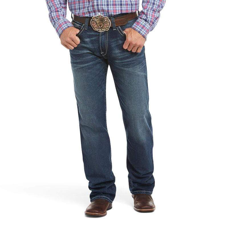 Ariat Men's M4 LR Adkins Bootcut Jeans - Durable Western Denim Pants for Cowboy Work & Casual Wear