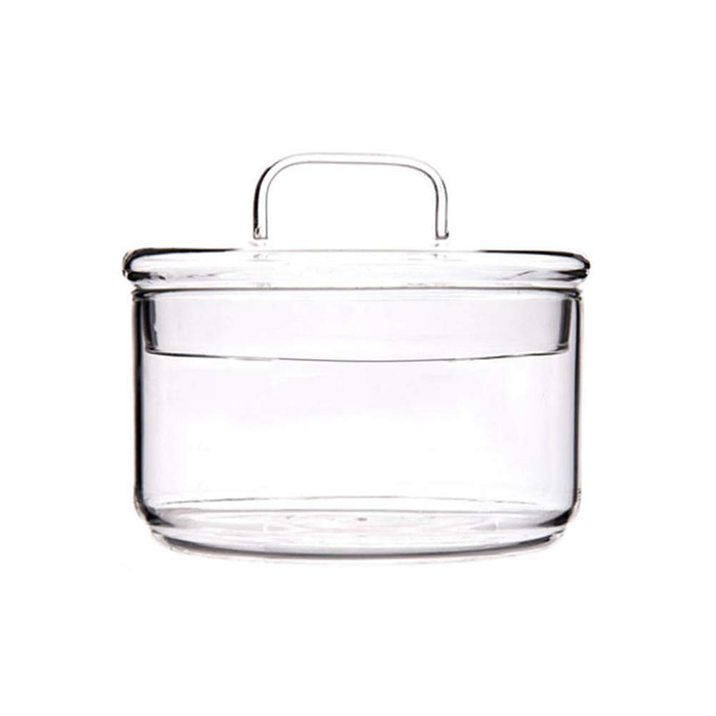 DOITOOL 4-Piece Stackable Heat-Resistant Glass Salad Bowl Set with Lids - Transparent Airtight Food Storage Containers for Salad, Dessert, Fruit, Meal Prep & Party Serving - BPA-Free Microwave & Dishwasher Safe