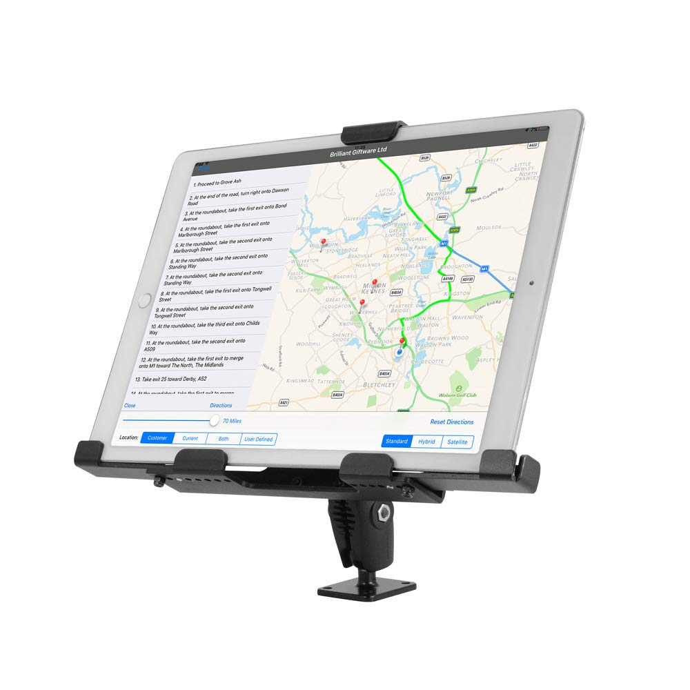 ARKON Heavy Duty Metal Locking Tablet Holder - 360° Adjustable Stand for iPad, Samsung Galaxy Tab, Google Pixel (4.3-10.25