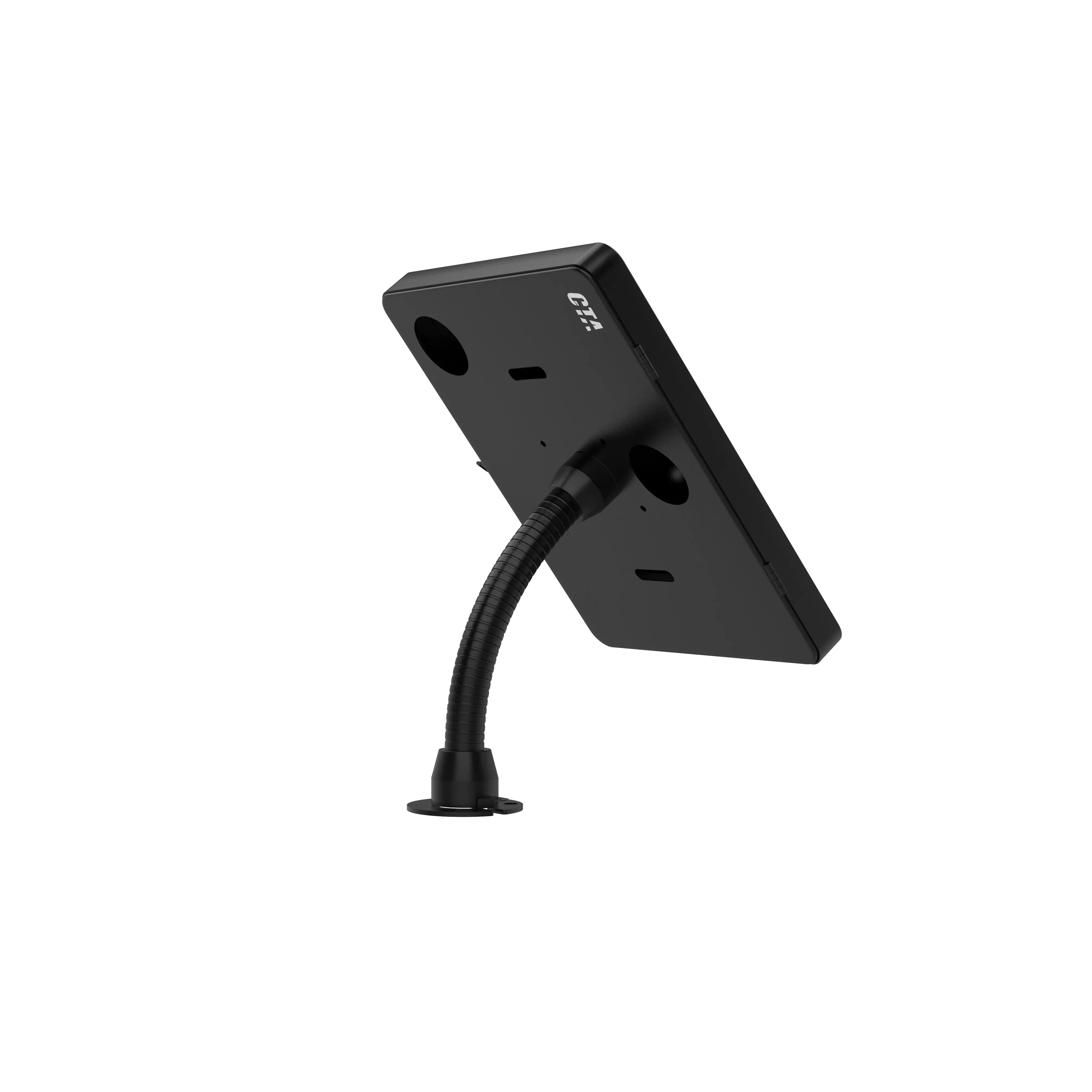 Premium Security Gooseneck Tabletop Mount - Adjustable Phone Stand Holder for iPhone, Samsung, iPad - Perfect for Video Calls, Streaming, and Hands-Free Viewing at Home or Office