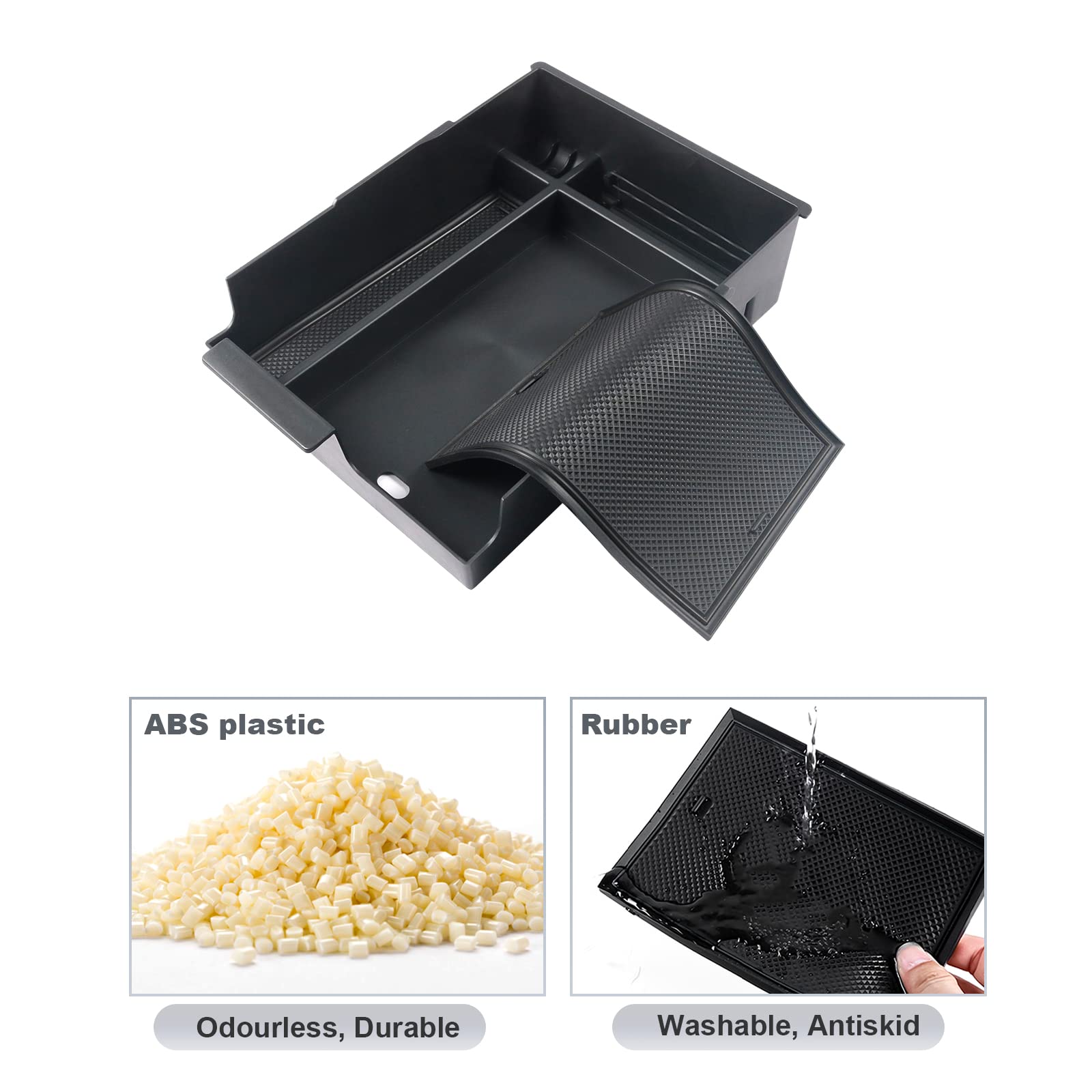 2023-2025 Hyundai Palisade Center Console Organizer Tray - Black Armrest Storage Box with Coin Holder | Perfect for Car Organization, Road Trips & Daily Commute Accessories
