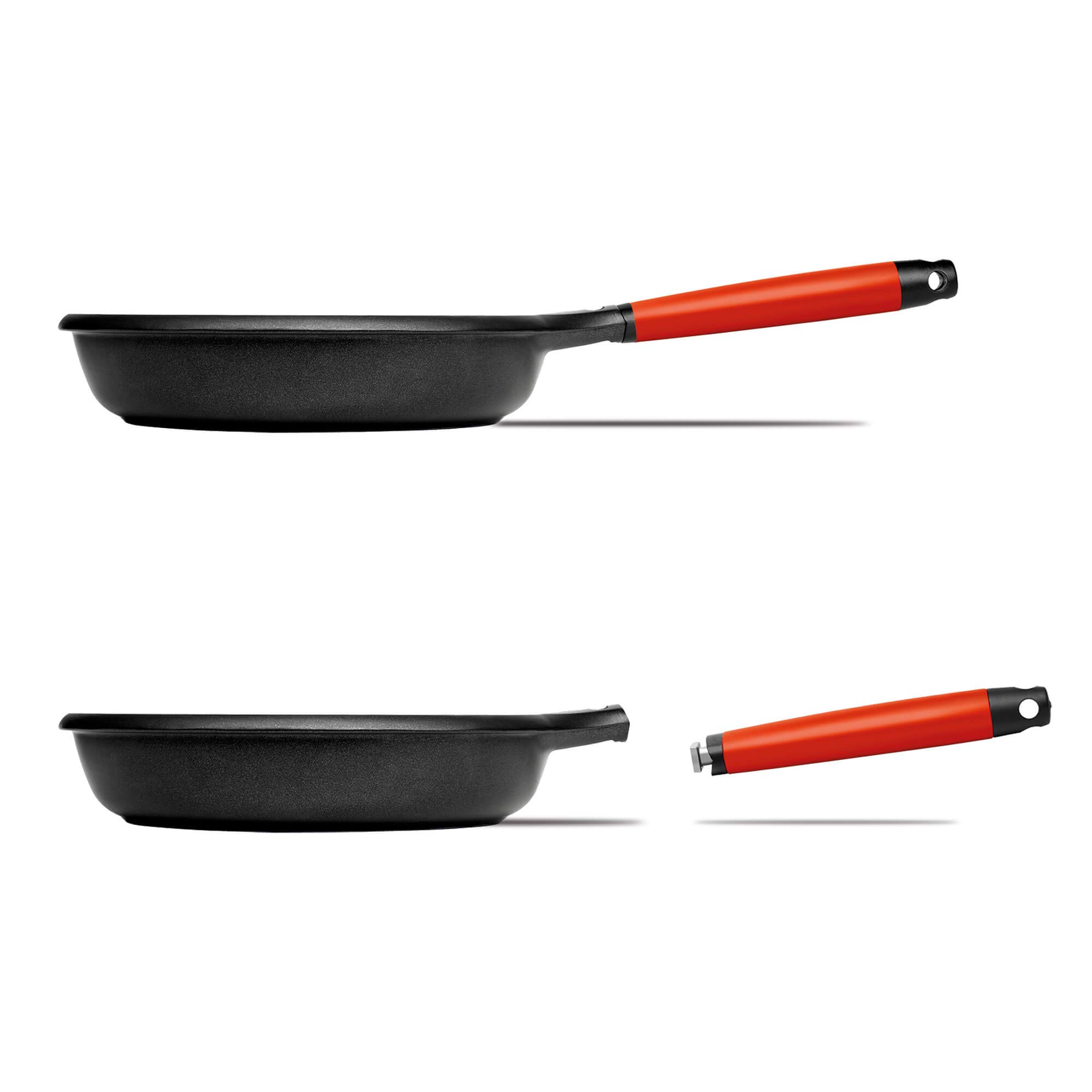 **20cm Red Induction Frying Pan - Non-Stick Skillet for Gas, Electric & Induction Cooktops - Perfect for Searing, Frying & Cooking Eggs**
