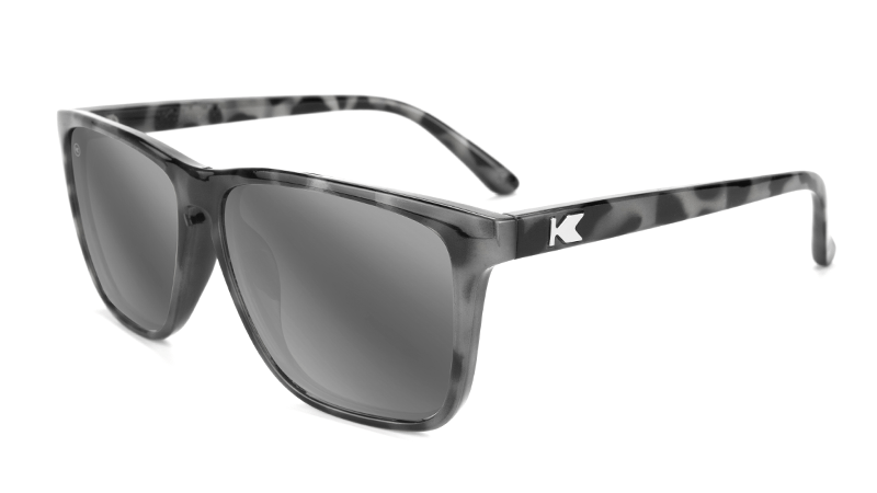 Fast Lanes Granite Tortoise Shell / Silver Smoke Sunglasses - Stylish UV Protection for Outdoor Sports & Beach Vacations