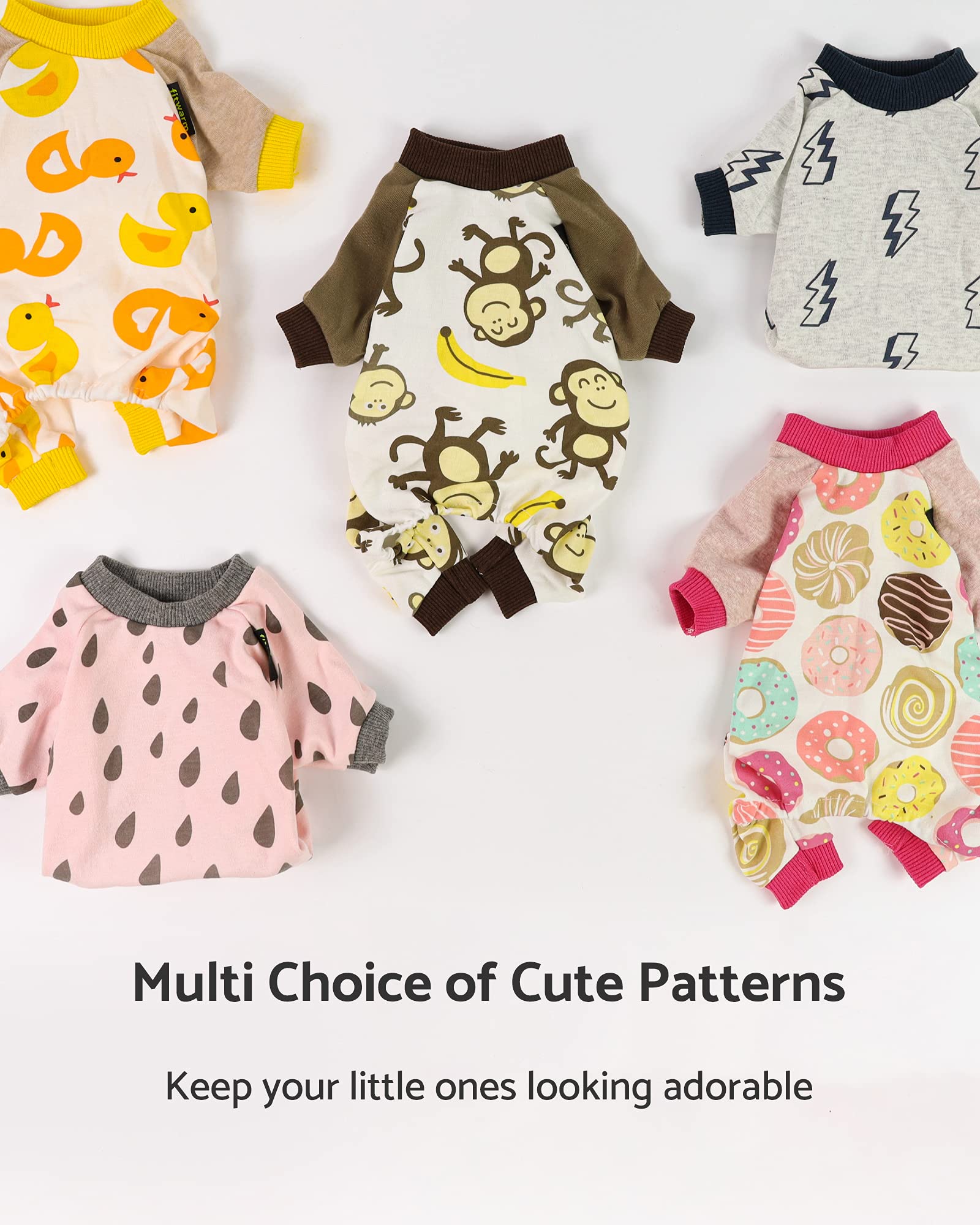 Fitwarm Duck Dog Pajamas - Cute & Comfortable 100% Breathable Cotton Pet Onesie for Small Dogs & Cats (Yellow, XL) - Perfect for Indoor Sleepwear, Winter Warmth & Photo Shoots