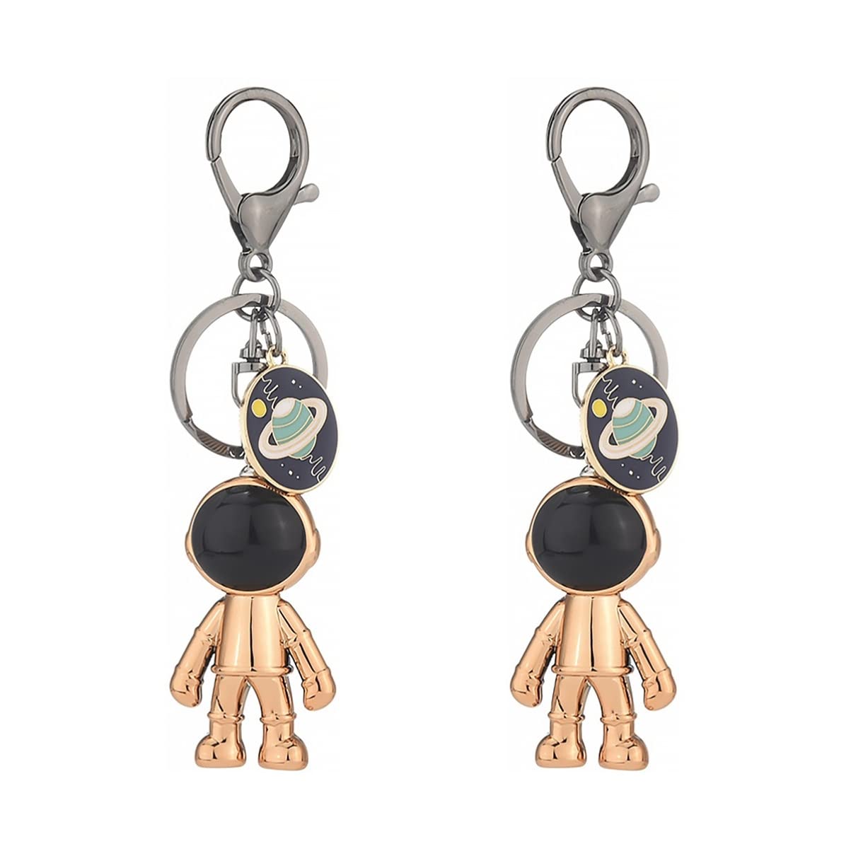 VALICLUD Astronaut Keychain 2pcs - Spaceman Keyring for Travel & Gifts