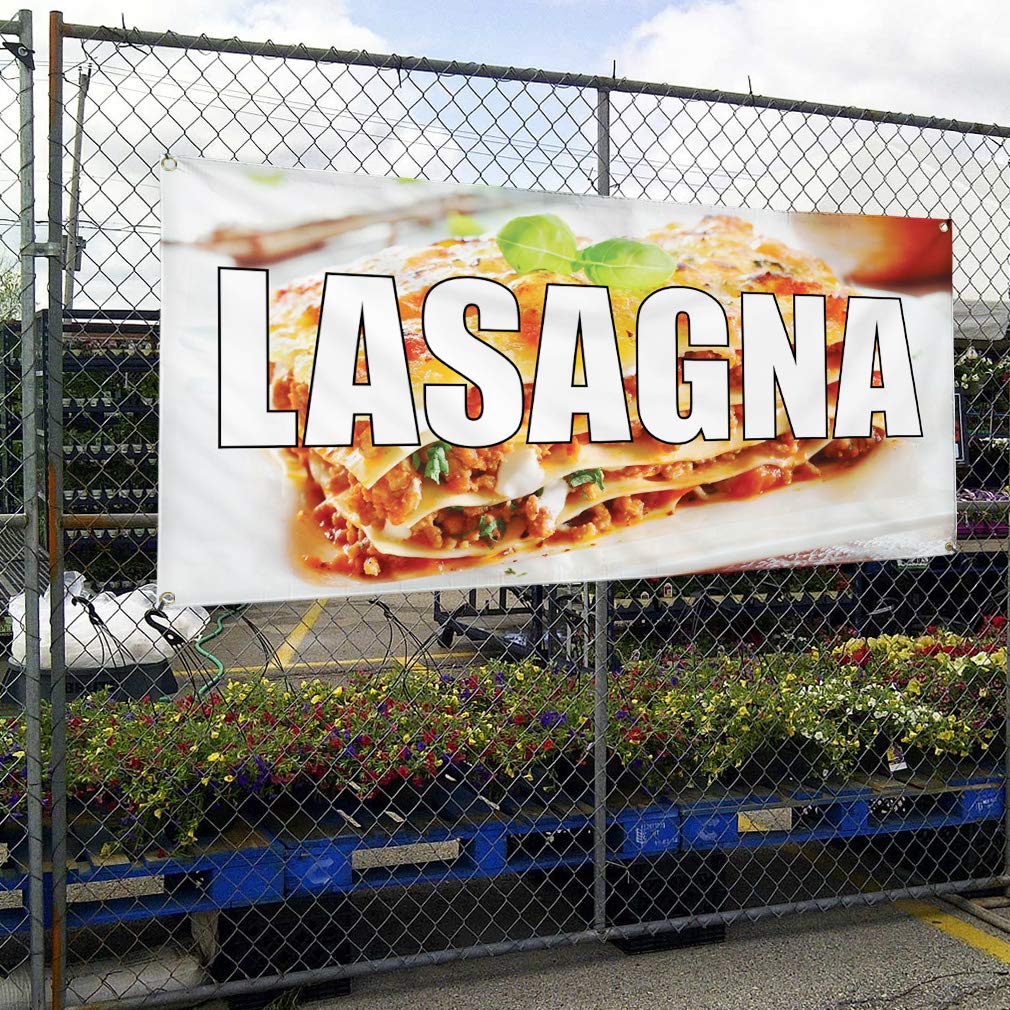 Vinyl Banner Multiple Sizes - 60x144 Inches Outdoor Weatherproof Sign with 10 Grommets for Restaurant, Food & Industrial Advertising | Perfect for Yard Signs, Storefront Displays & Event Promotion
