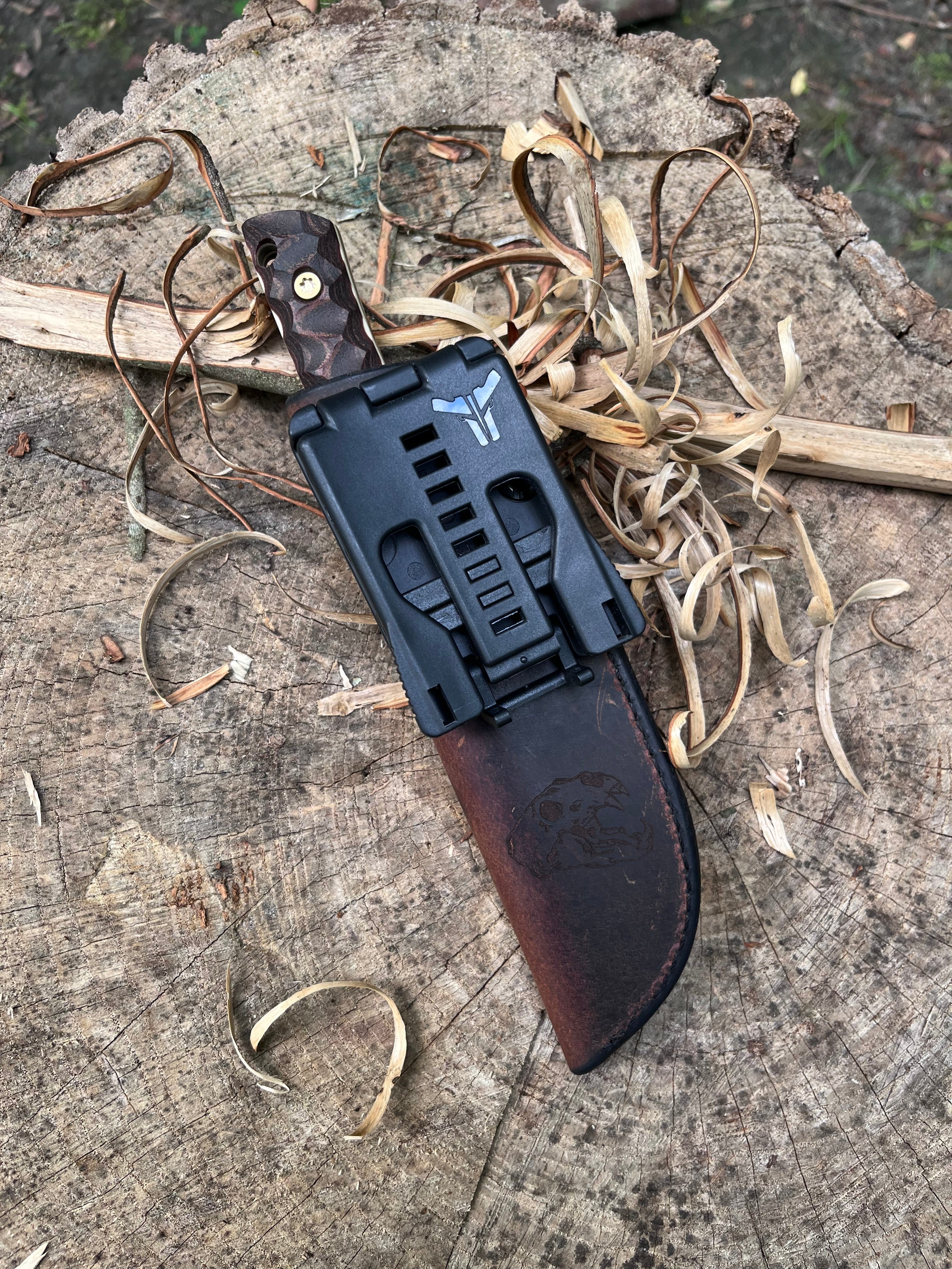 Premium Modular Leather Sheath - Durable & Customizable Knife Holder for Outdoor, Camping & EDC Use