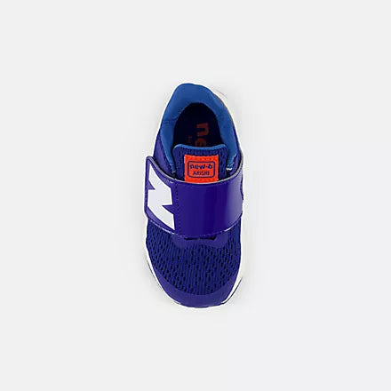 New Balance Arishi V4 Hook and Loop Running Shoes for Infants - Navy/White - Lightweight & Comfortable for Toddlers - Perfect for Playtime, Walks, and Everyday Wear