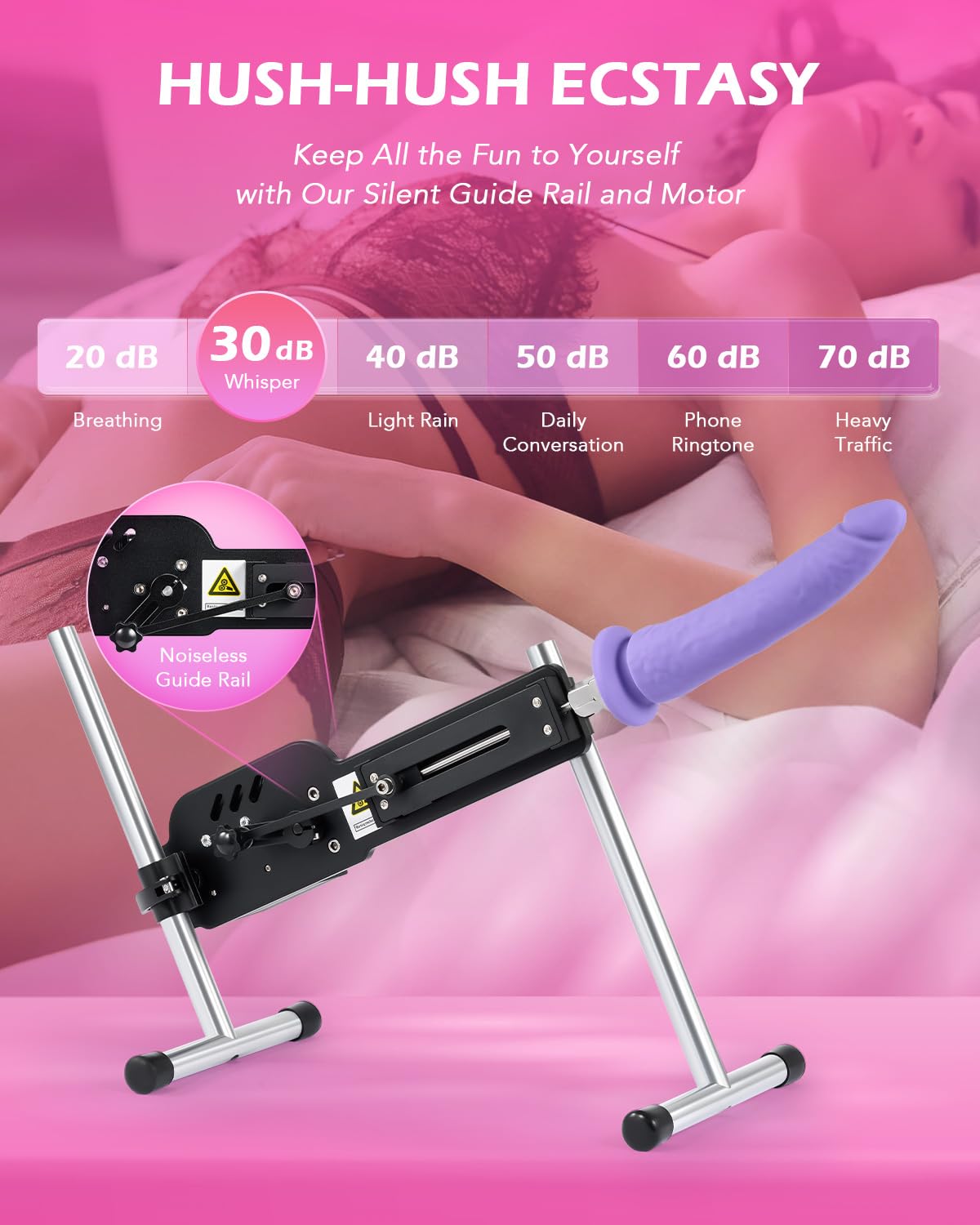 SENSUA Automatic Thrusting Sex Machine for Women & Men - Remote Control Adult Toy with 3 Dildos & 3.5