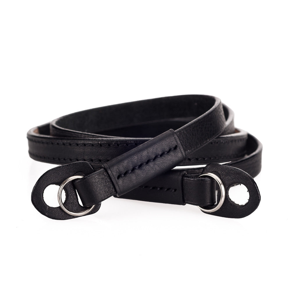 Arte di Mano Comfortable Camera Neck Strap XL 120cm - Minerva Black with Black Stitching for DSLR & Mirrorless Cameras - Perfect for Travel & Photography Enthusiasts