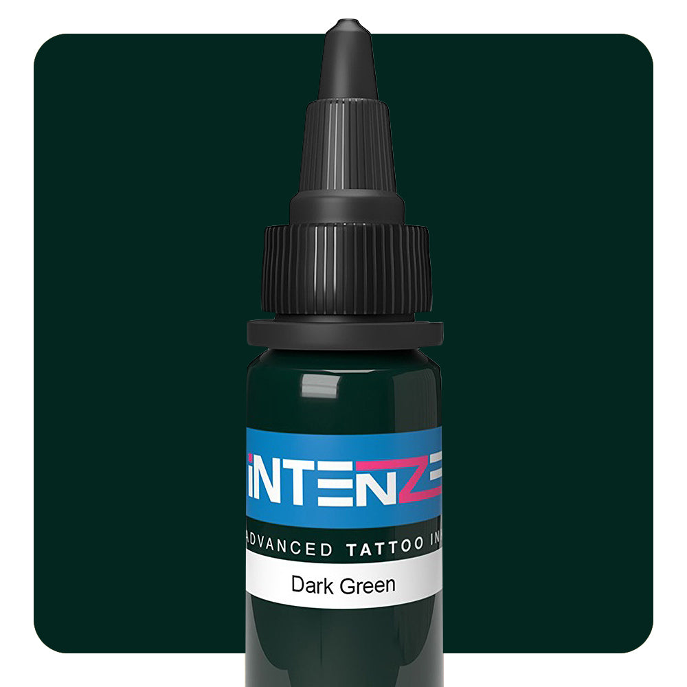 Dark Green Tattoo Ink by Intenze - Professional Body Art Ink for Tattoo Artists (1oz/2oz/4oz) - Perfect for Tattooing, Permanent Makeup & Cosmetic Procedures