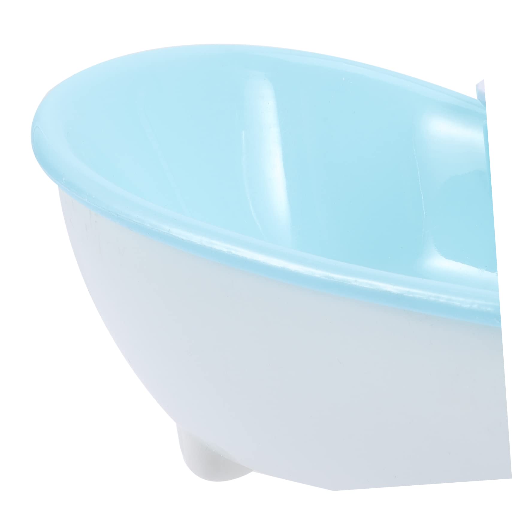 VICASKY 3-Piece Mini Bathtub Toy Set - Sky Blue Plastic Doll Bath Tub Accessories for Kids Bath Time Play & Dollhouse Furniture Decor
