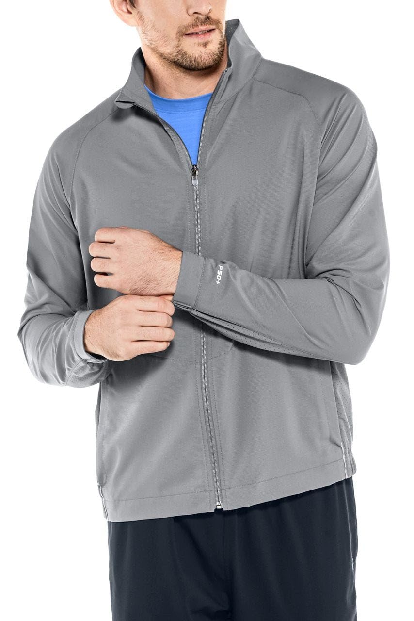 Coolibar UPF 50+ Men's Sun Protective Outpace Sport Jacket - Lightweight Breathable UV Protection for Hiking, Running & Outdoor Activities