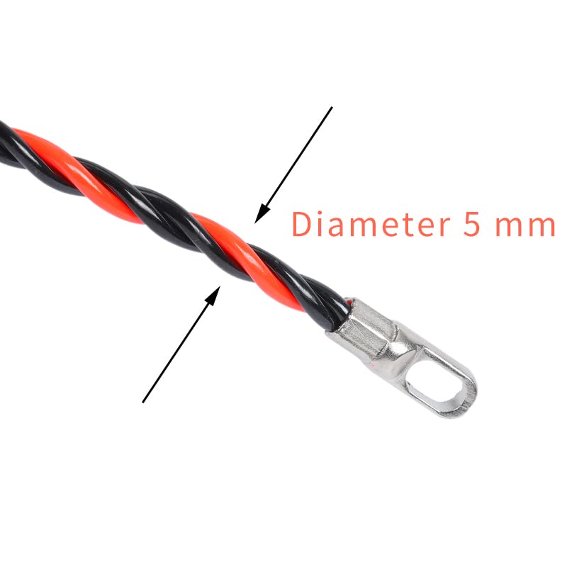 5mm Fiberglass Fish Tape Cable Puller - 16FT Electric Wire Pulling Tool for Electrical Conduit & Duct Work - Perfect for Electricians & DIY Home Wiring Projects