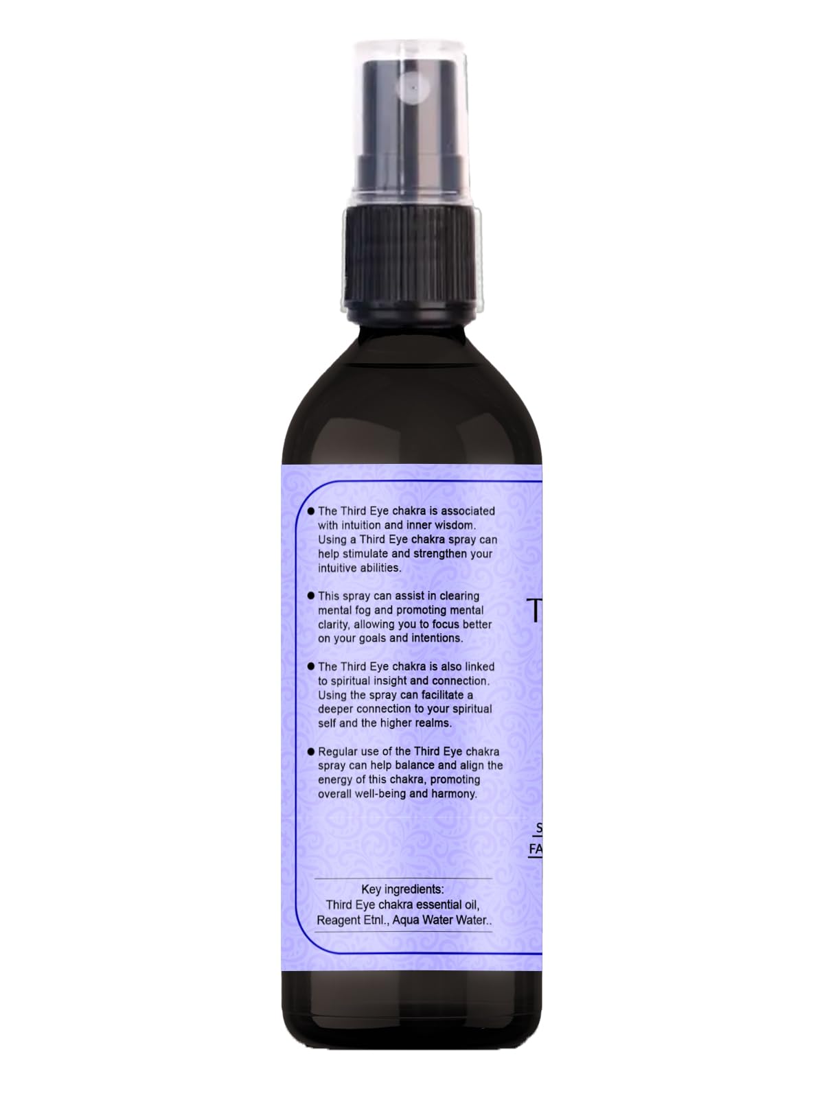 Anshil Third Eye Chakra Spray - 100ml Reiki Energized Aromatherapy Mist for Meditation, Yoga & Spiritual Healing | Chakra Balancing Essential Oil Spray