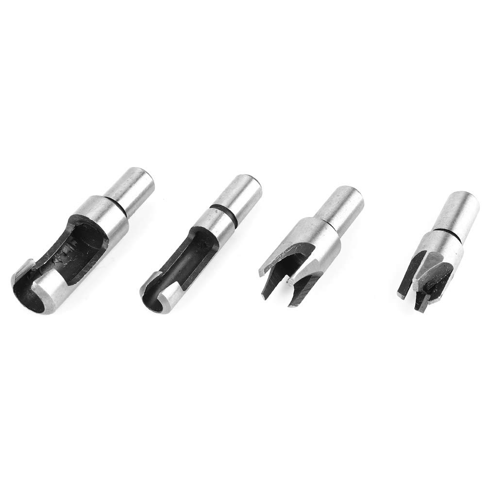 8-Piece Wood Plug Cutter Set - High Carbon Steel Woodworking Hole Cutters with Straight & Chamfered Edges - Professional Drill Bit Kit for Bench Drills & Electric Hand Drills - Perfect for DIY Projects, Furniture Repair & Woodworking Crafts