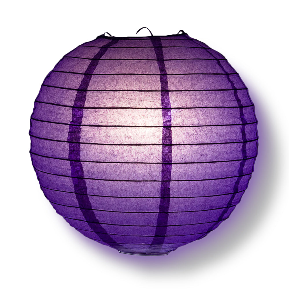 12-Piece Royal Purple Paper Lantern Set - Chinese Hanging Wedding & Party Decorations (12/10/8 Inch) - Perfect for Asian-Themed Weddings, Birthday Parties, and Festival Celebrations
