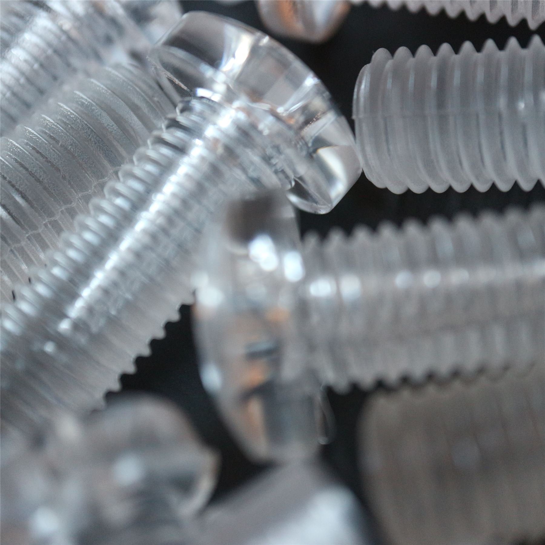 20pcs Clear Acrylic M12x40mm Pan Head Screws for DIY & Crafts
