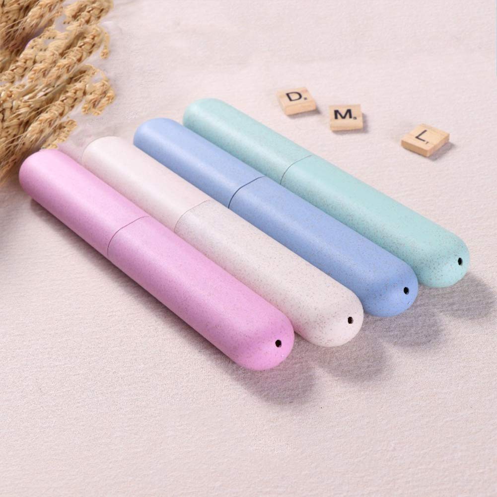 Portable Travel Toothbrush Case - Dustproof Plastic Toothbrush Holder for Outdoor, Camping & Daily Use - Green Toothbrush Protector Cover Storage Box