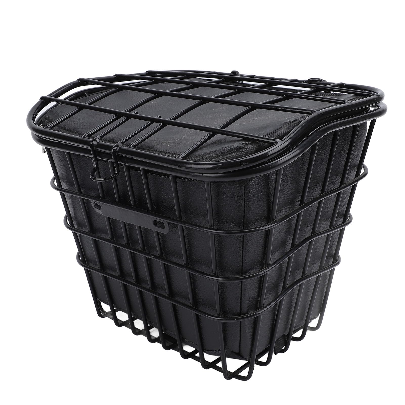 **Metal Bike Front Basket with Removable Liner Bag - Durable Storage for Pets, Groceries & Bike Accessories - Easy Install for Bikes & Electric Scooters - Perfect for Commuting, Shopping & Outdoor Adventures**