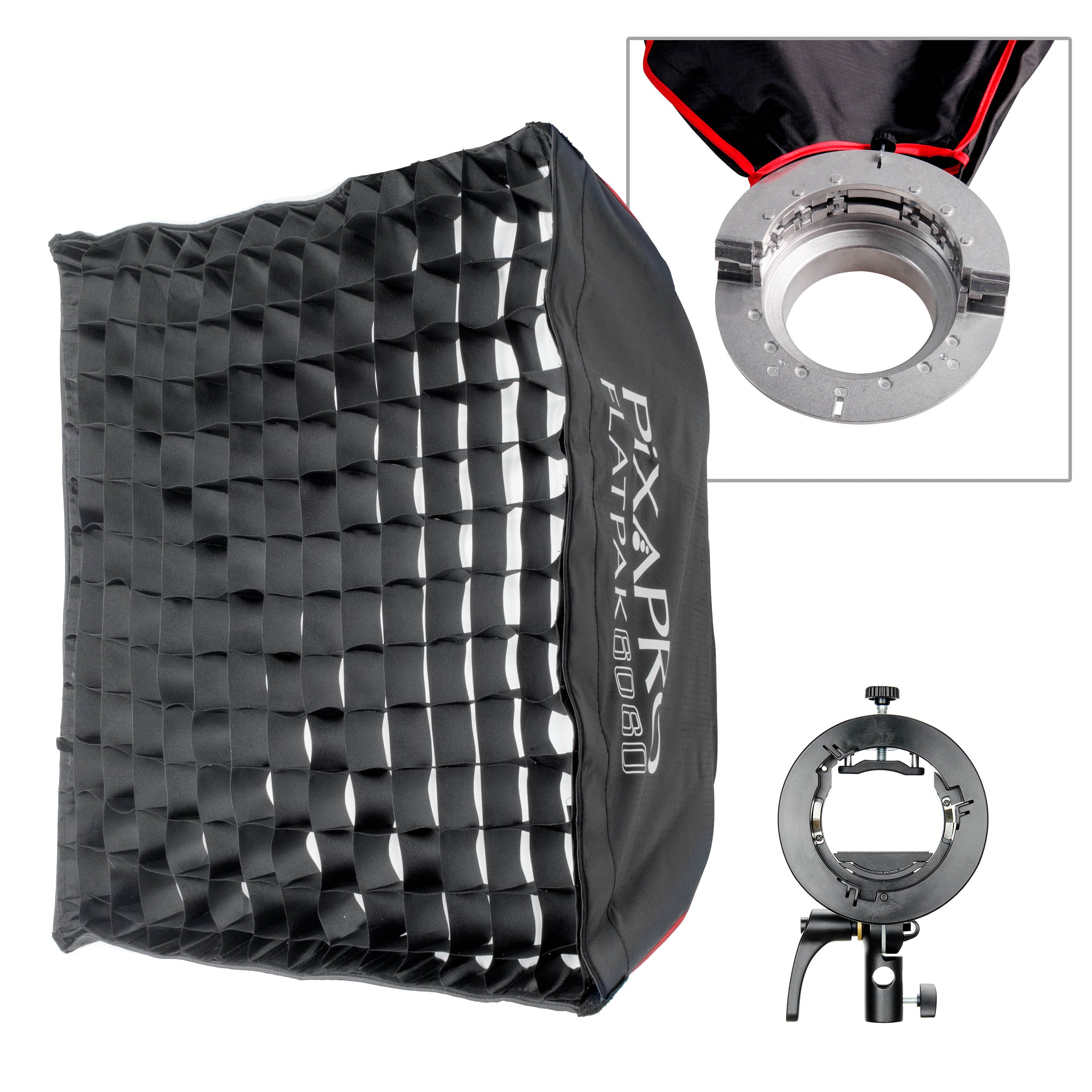 60x60cm Speed & Efficiency Two-Layer FlatPak Softbox (Patented Design) - Perfect for Photography, Video Lighting & Studio Portraits